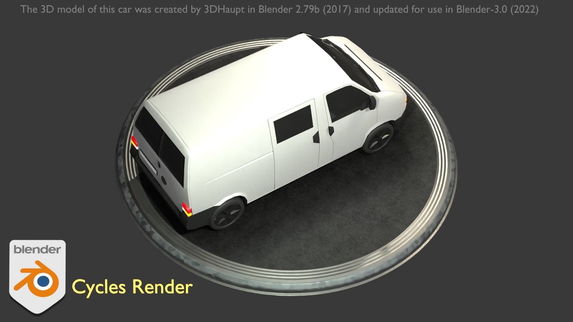 City Car 16 Utility Vehicles Van Type-C White  Low-poly 3D model_96