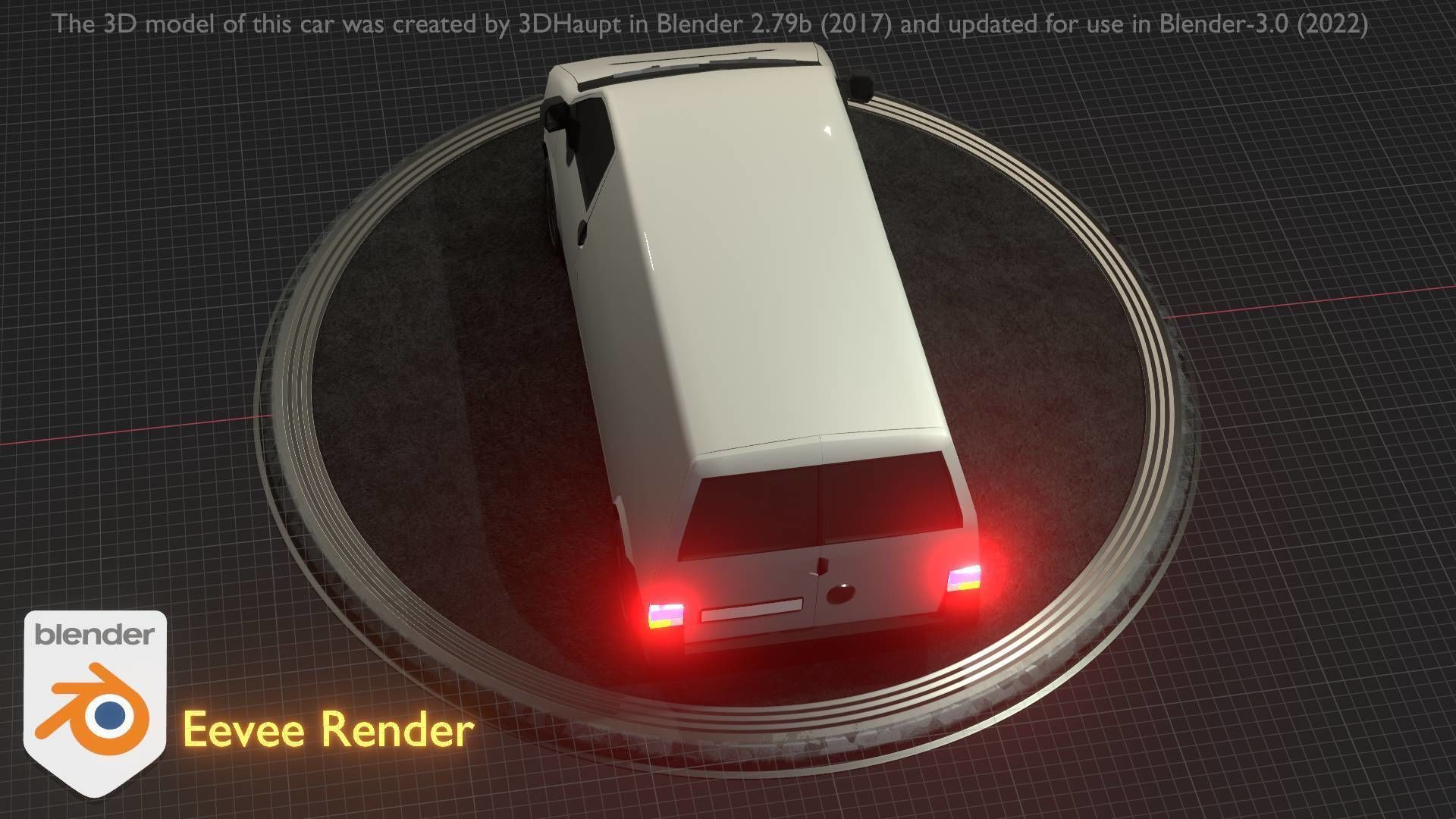 City Car 16 Utility Vehicles Van Type-C White  Low-poly 3D model_93