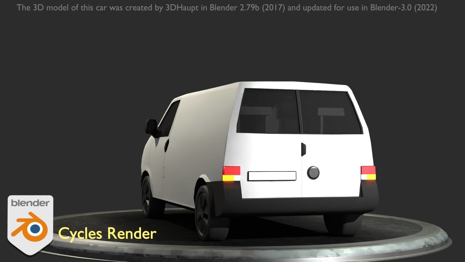 City Car 16 Utility Vehicles Van Type-C White  Low-poly 3D model_62