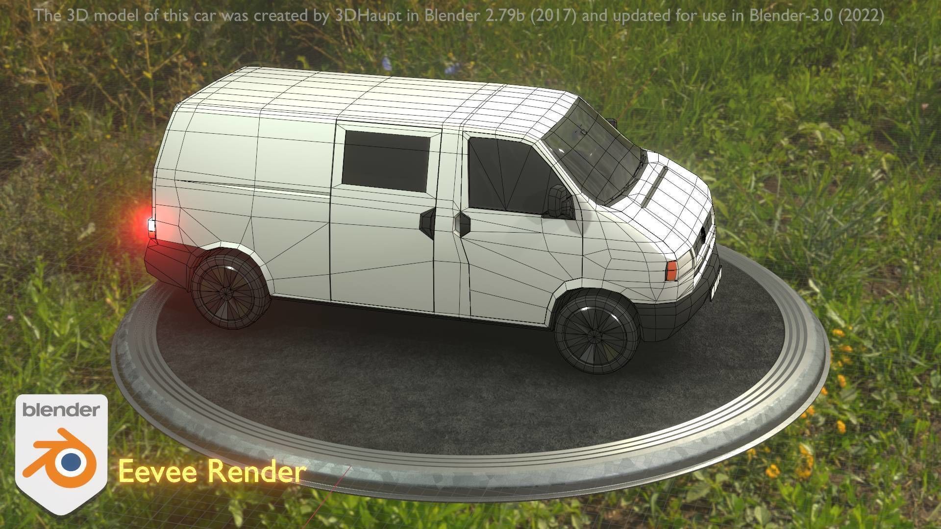 City Car 16 Utility Vehicles Van Type-C White  Low-poly 3D model_39