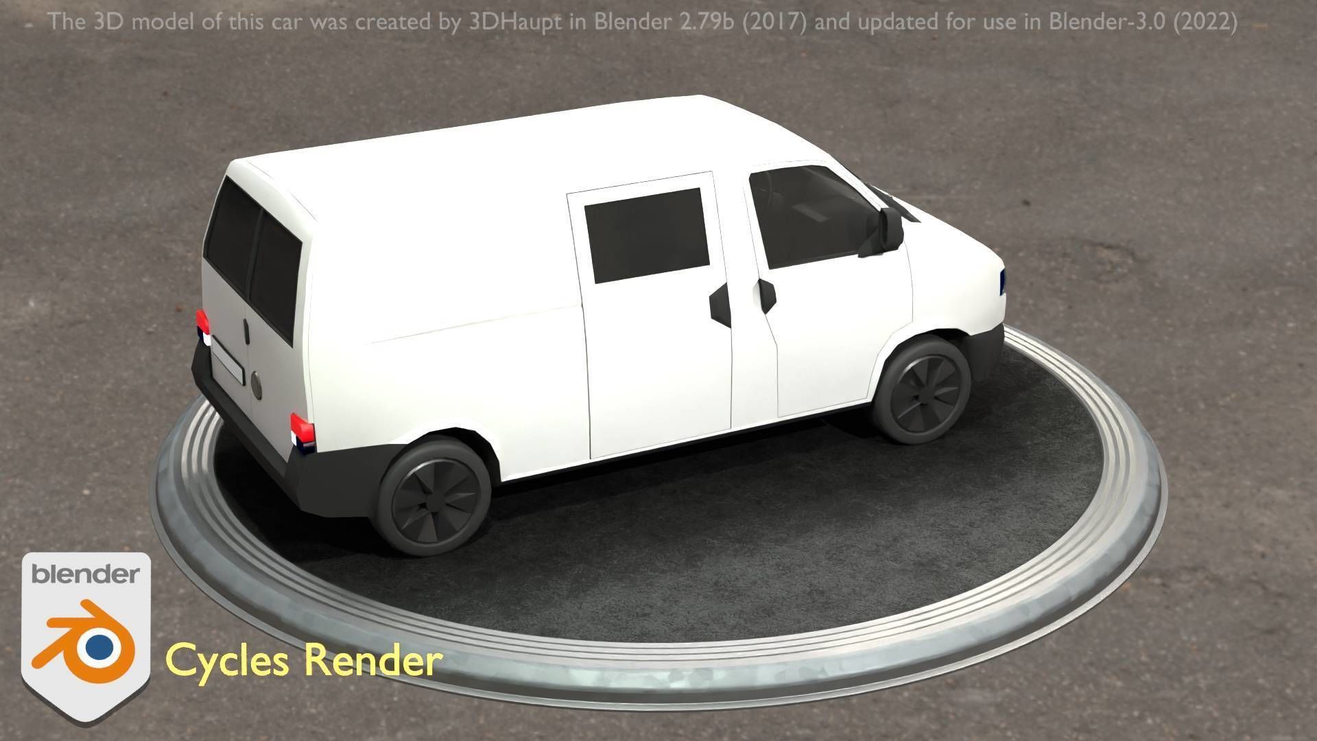 City Car 16 Utility Vehicles Van Type-C White  Low-poly 3D model_80
