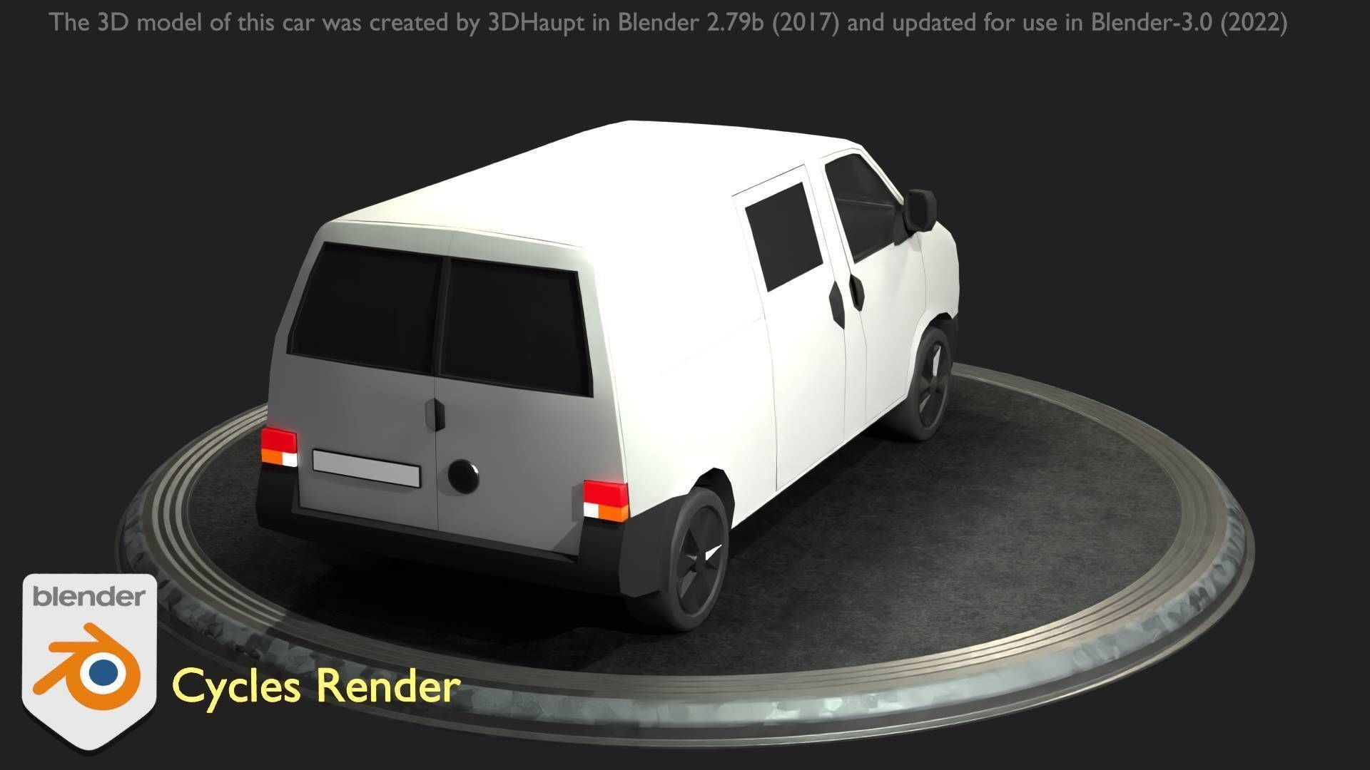 City Car 16 Utility Vehicles Van Type-C White  Low-poly 3D model_64