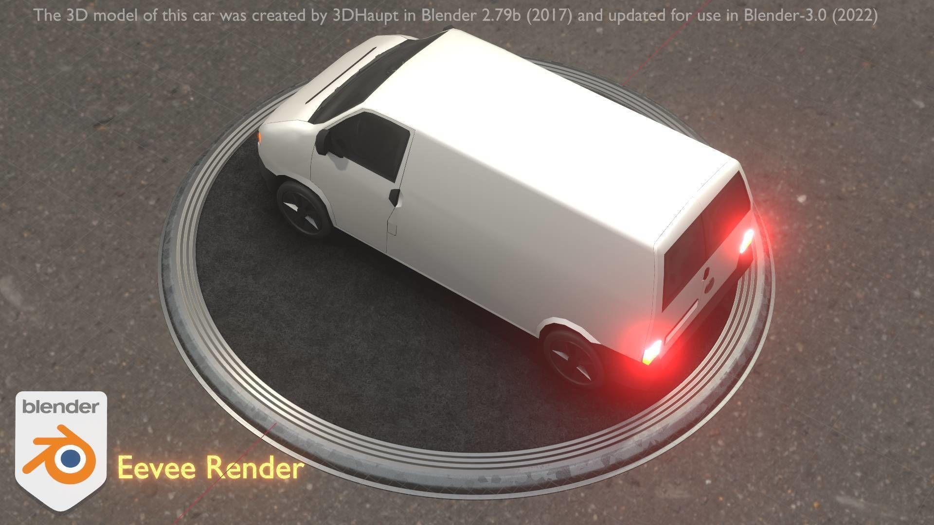 City Car 16 Utility Vehicles Van Type-C White  Low-poly 3D model_91