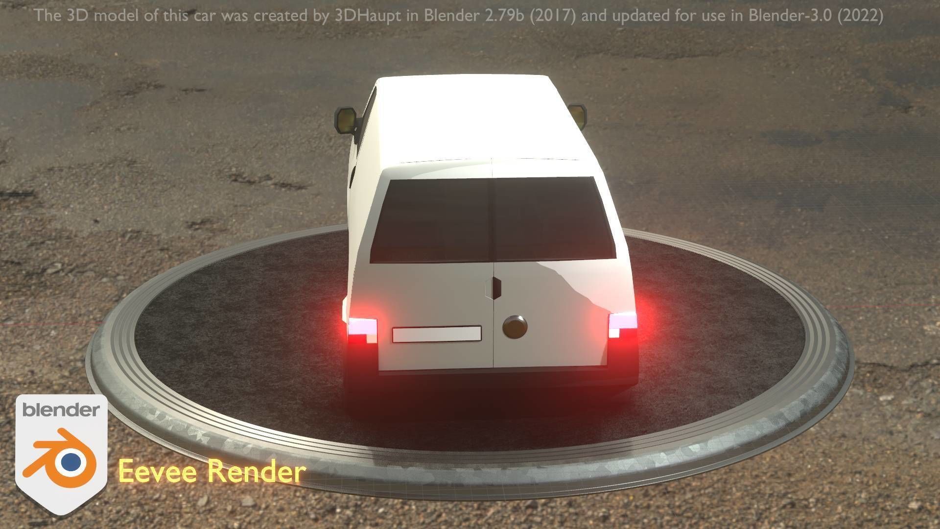 City Car 16 Utility Vehicles Van Type-C White  Low-poly 3D model_77