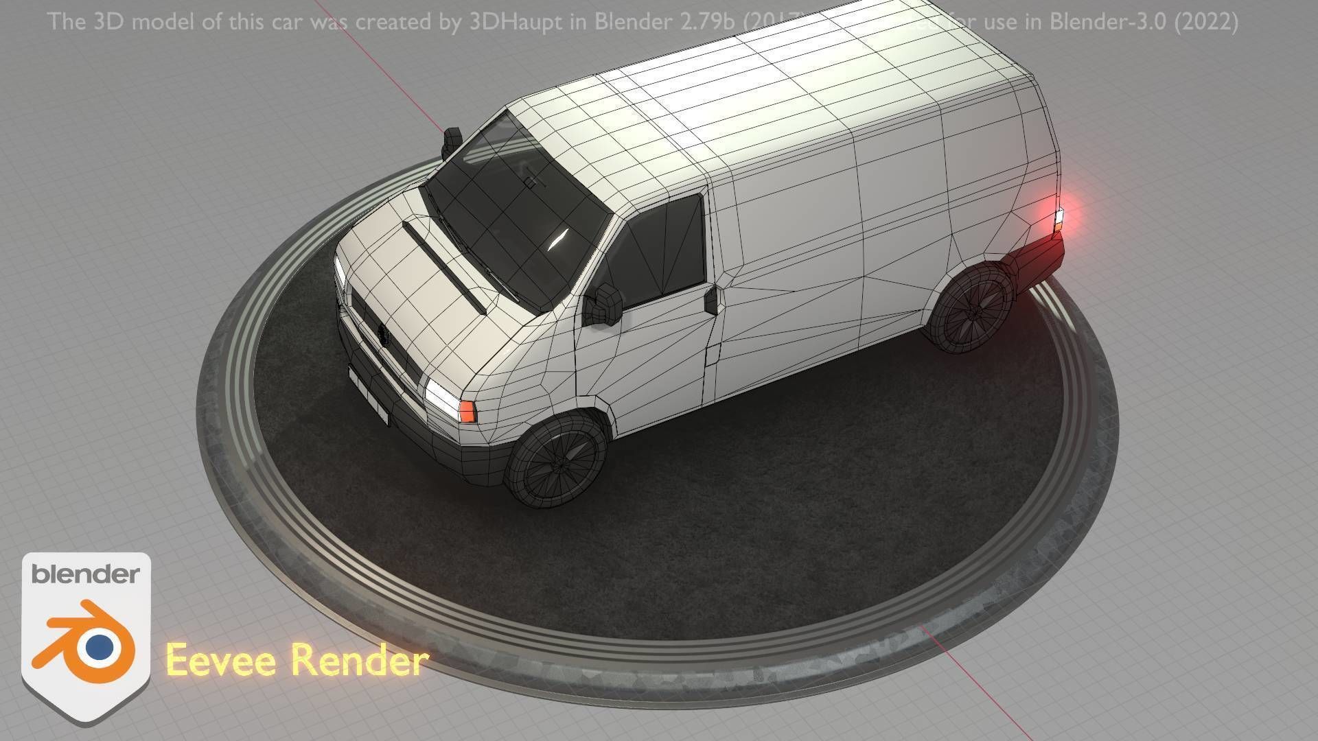 City Car 16 Utility Vehicles Van Type-C White  Low-poly 3D model_44