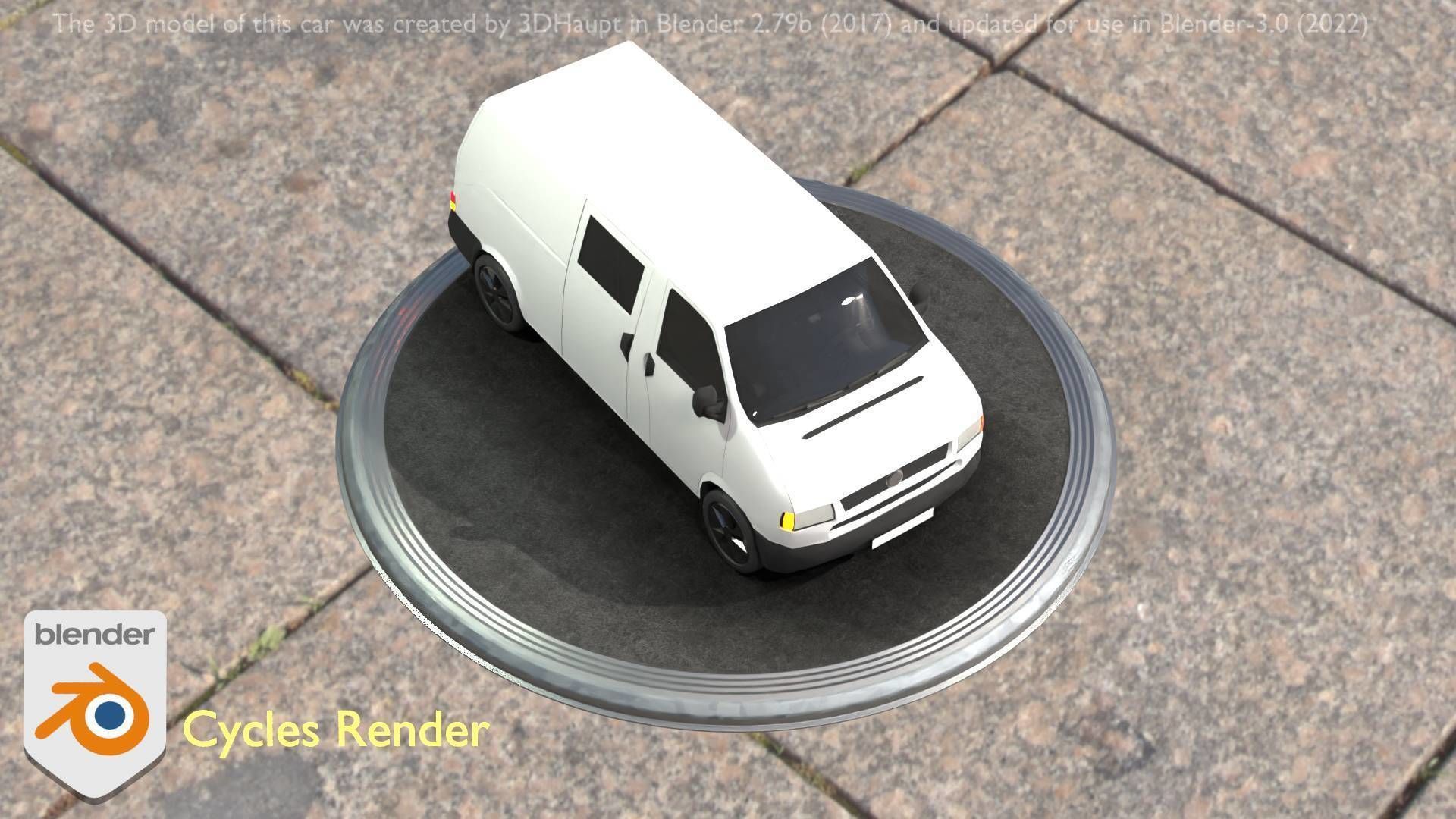 City Car 16 Utility Vehicles Van Type-C White  Low-poly 3D model_100