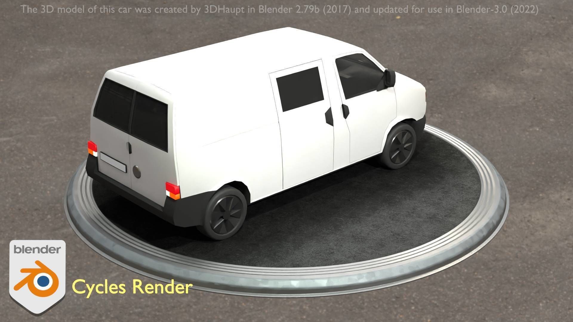 City Car 16 Utility Vehicles Van Type-C White  Low-poly 3D model_22