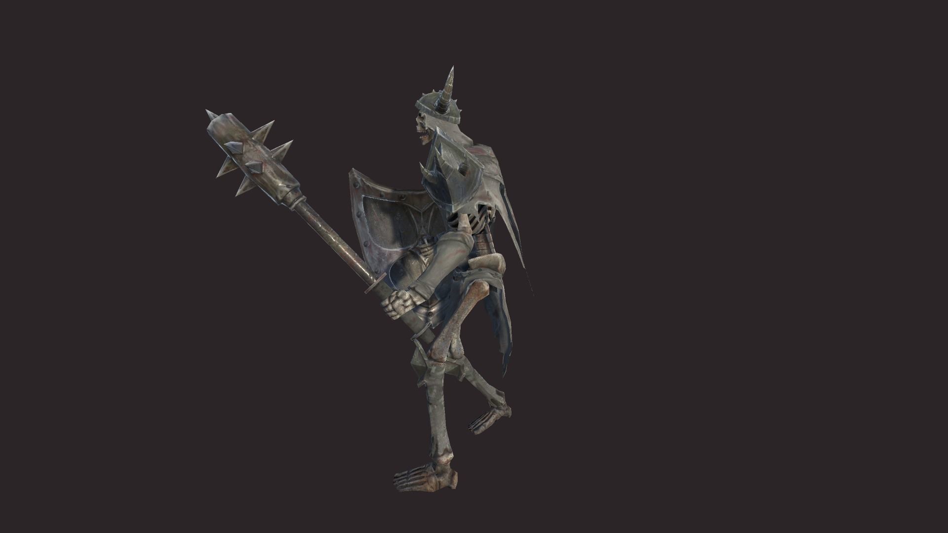 Skeleton Soldier 2 Low-poly 3D model_3
