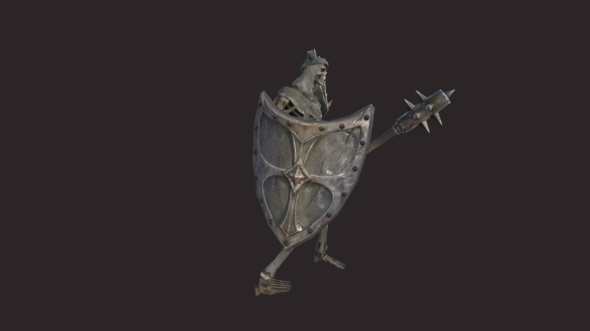 Skeleton Soldier 2 Low-poly 3D model_8