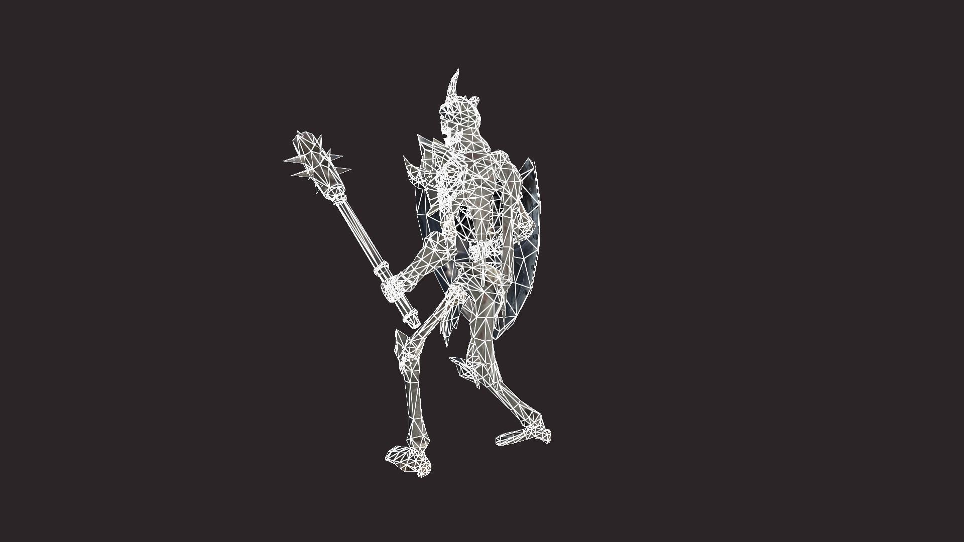 Skeleton Soldier 2 Low-poly 3D model_13