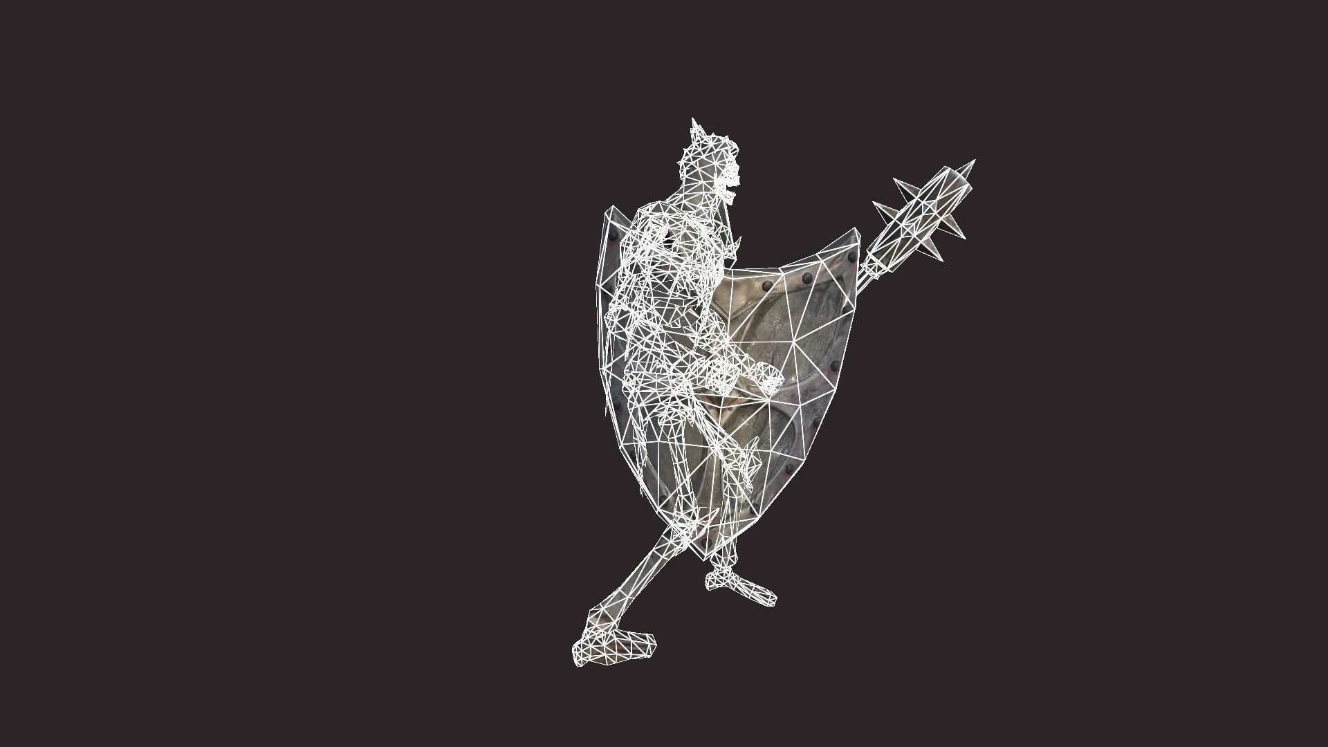 Skeleton Soldier 2 Low-poly 3D model_17