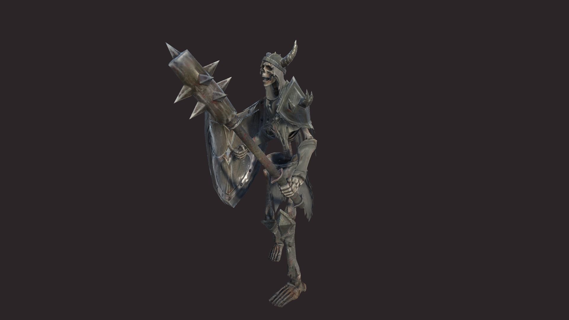 Skeleton Soldier 2 Low-poly 3D model_2