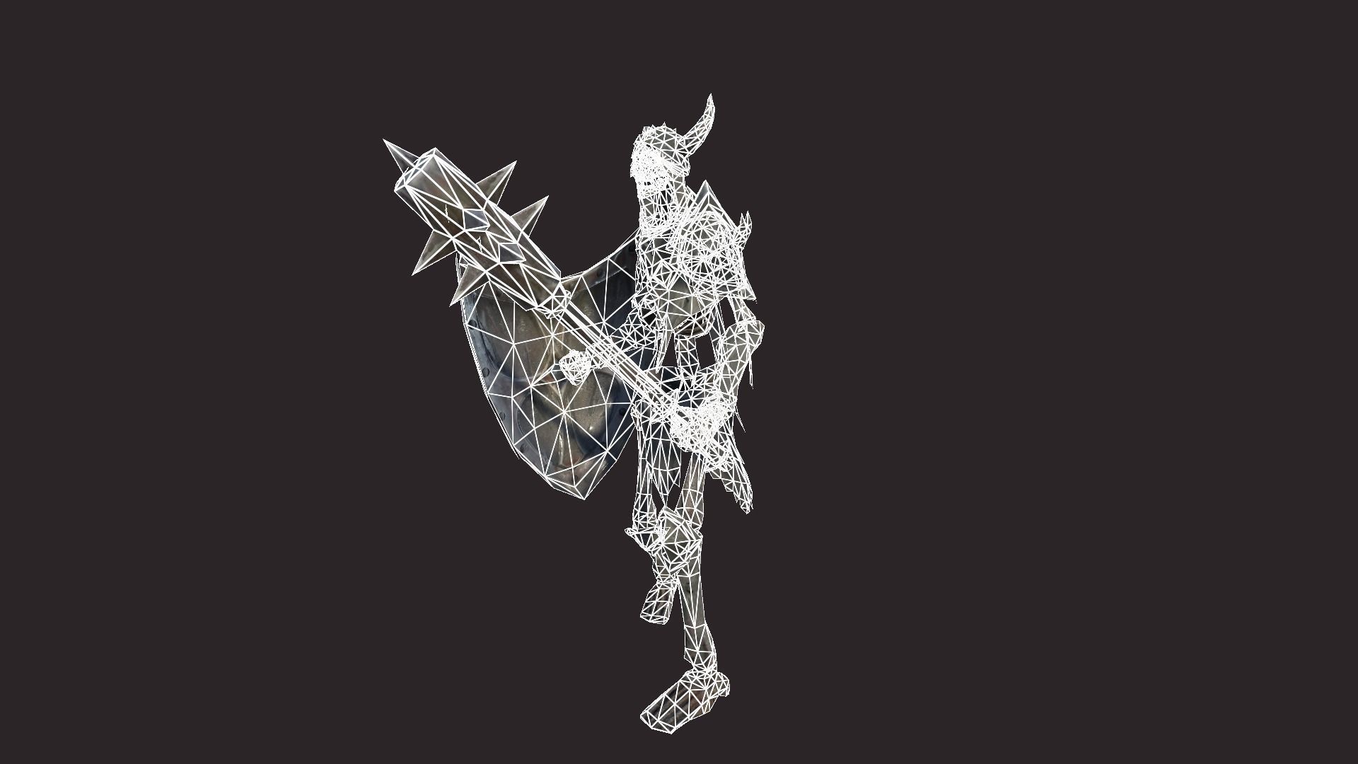 Skeleton Soldier 2 Low-poly 3D model_11