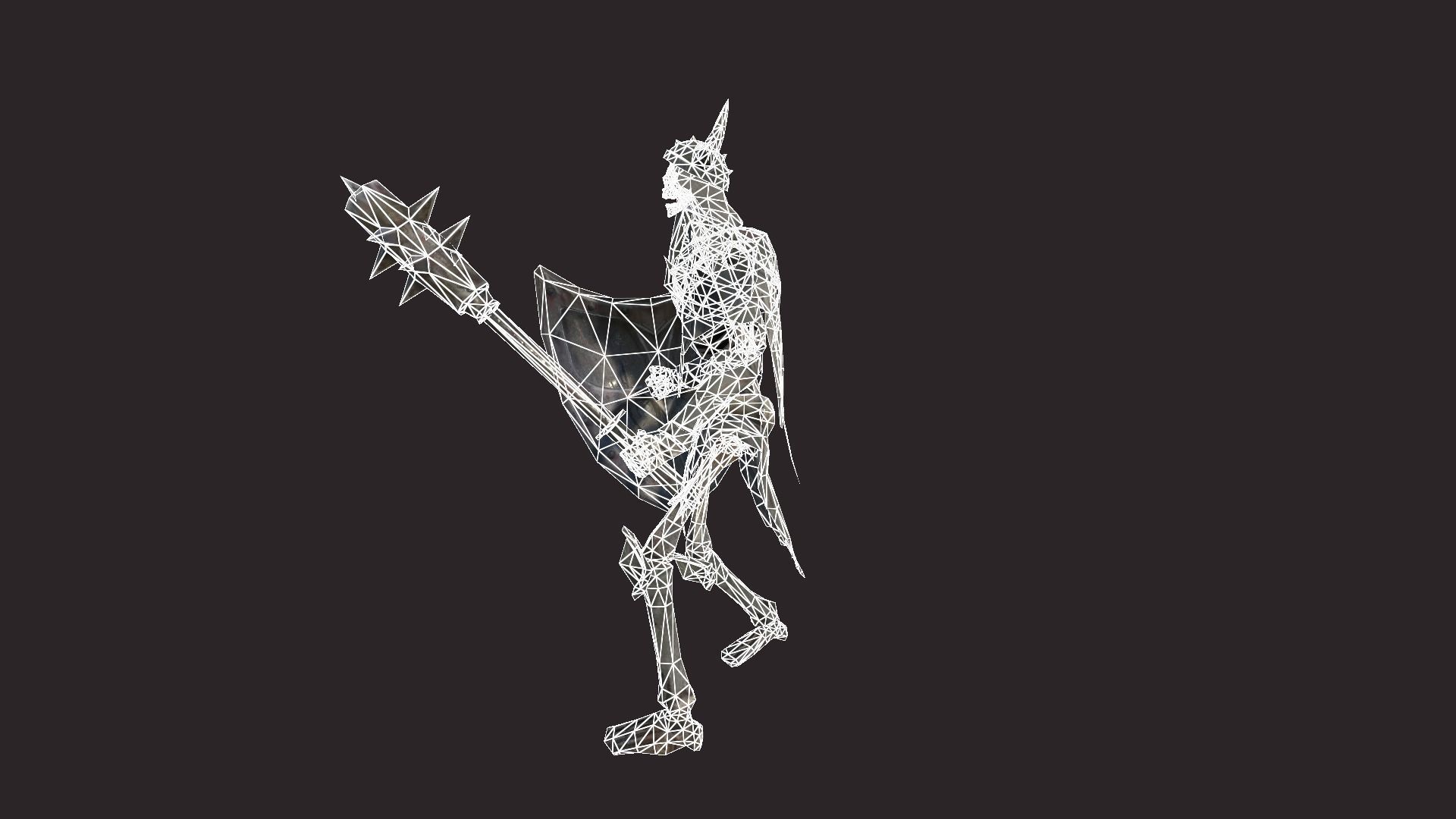 Skeleton Soldier 2 Low-poly 3D model_12