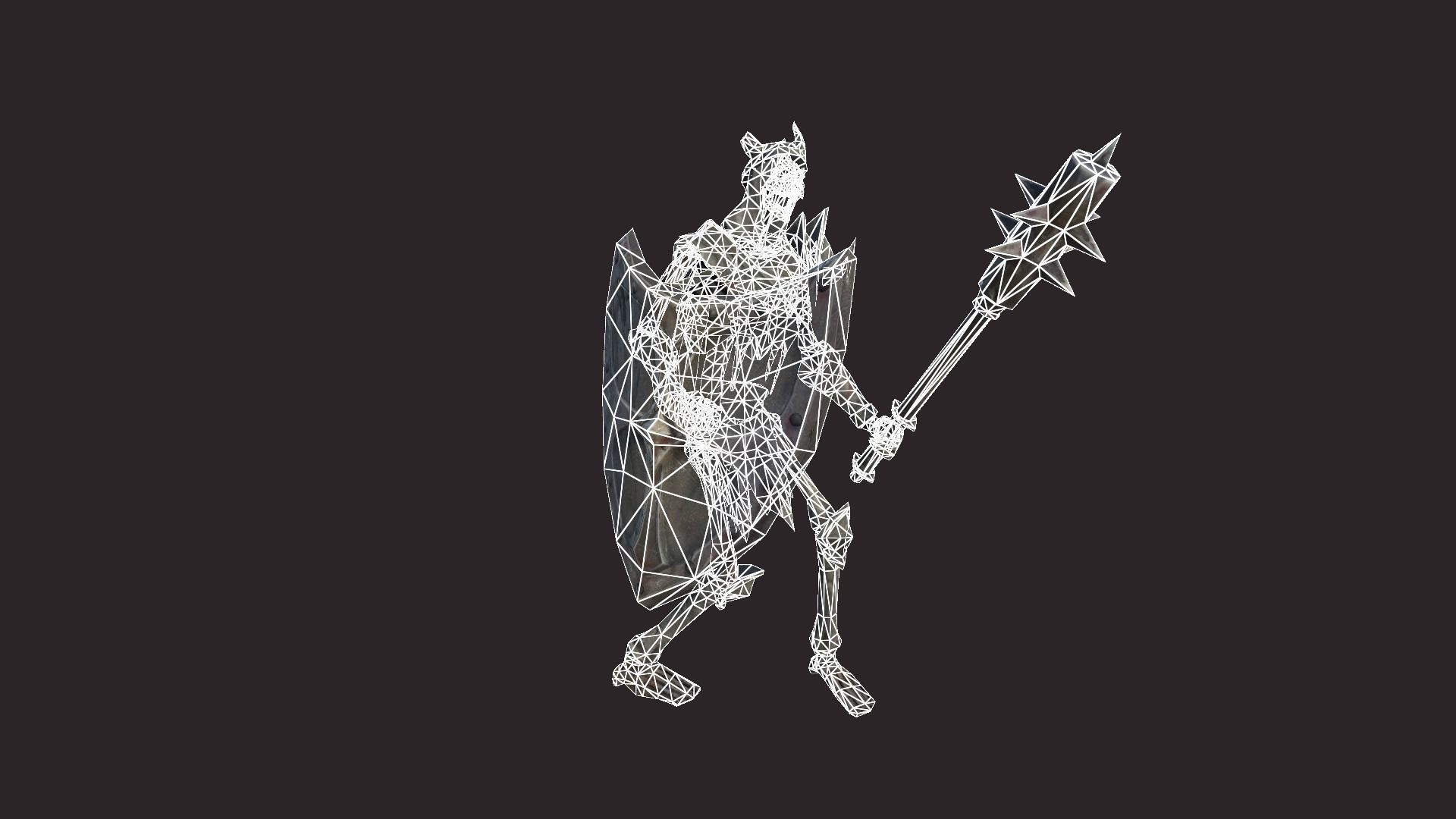 Skeleton Soldier 2 Low-poly 3D model_18