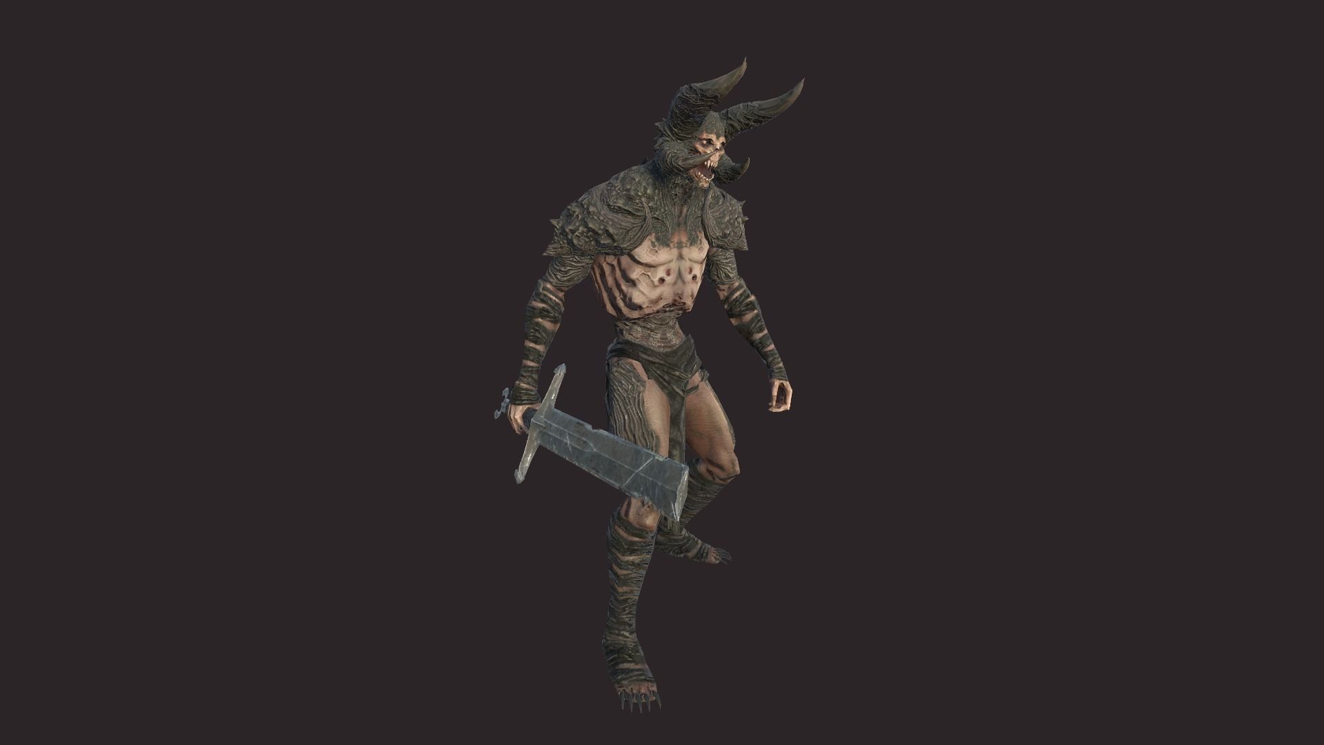Demon Soldier Low-poly 3D model_9