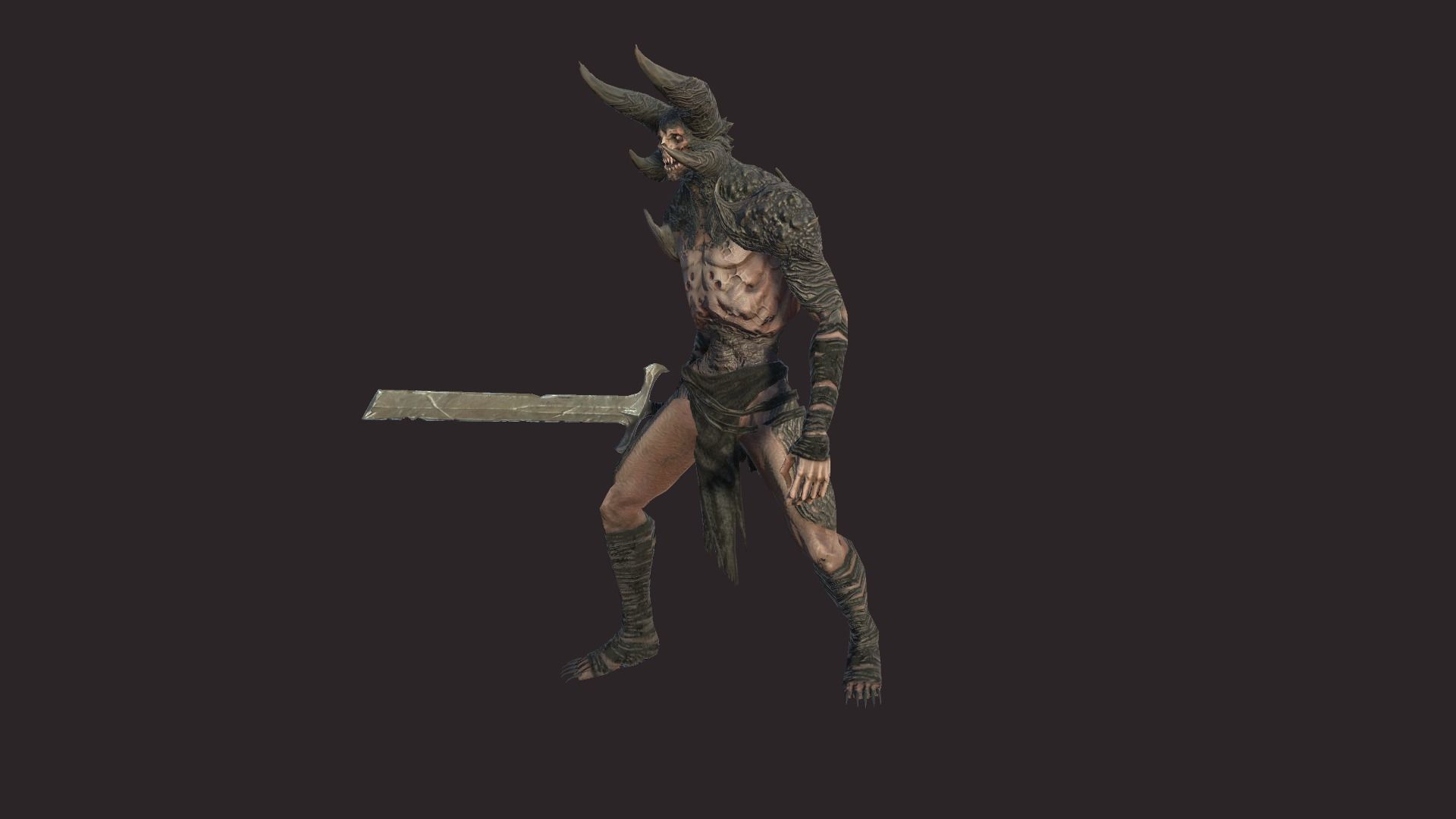 Demon Soldier Low-poly 3D model_2