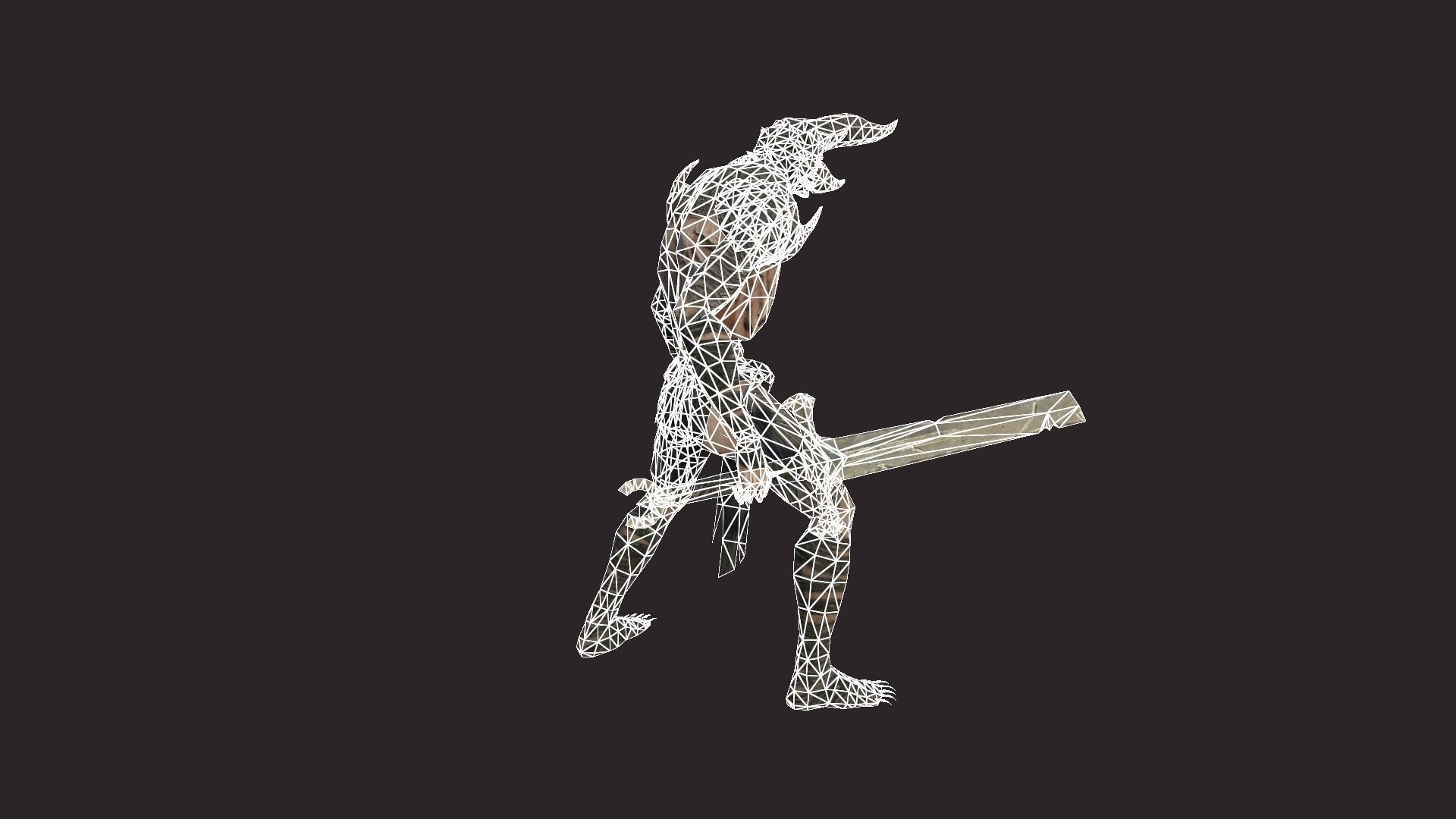 Demon Soldier Low-poly 3D model_16