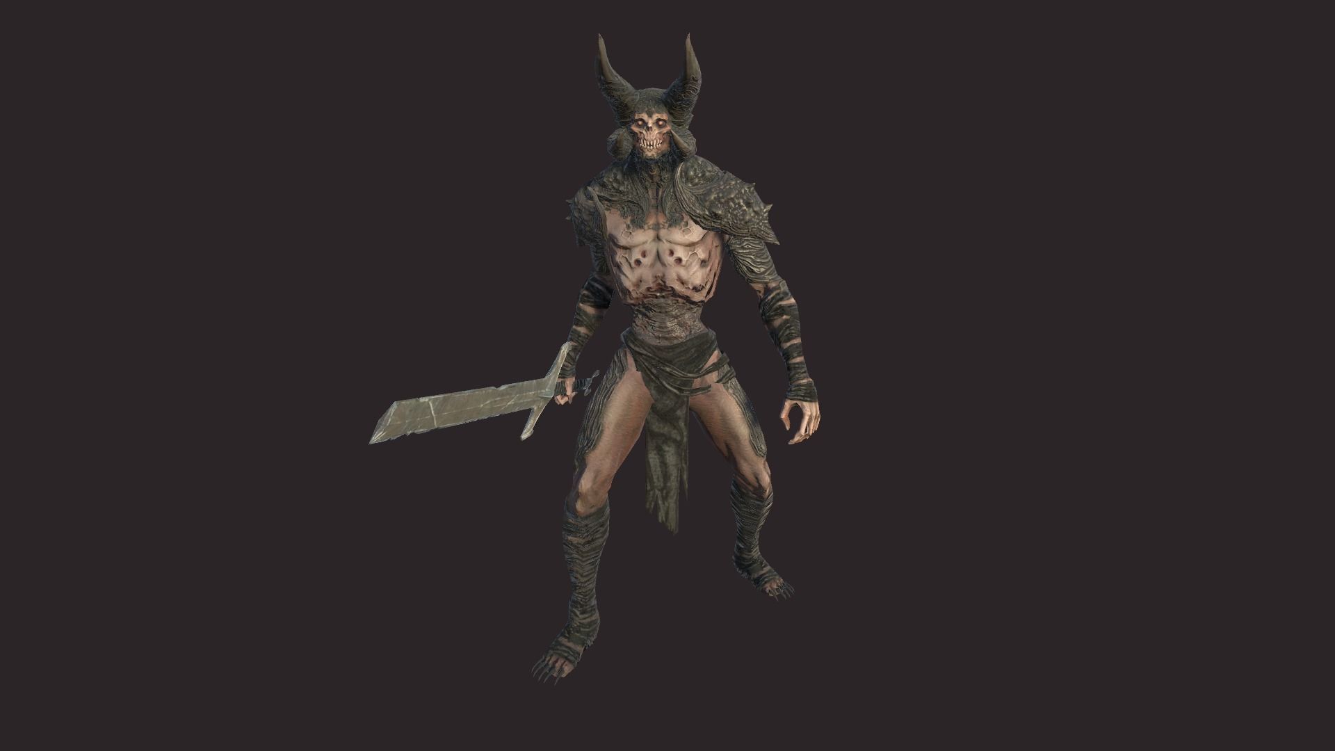 Demon Soldier Low-poly 3D model_1