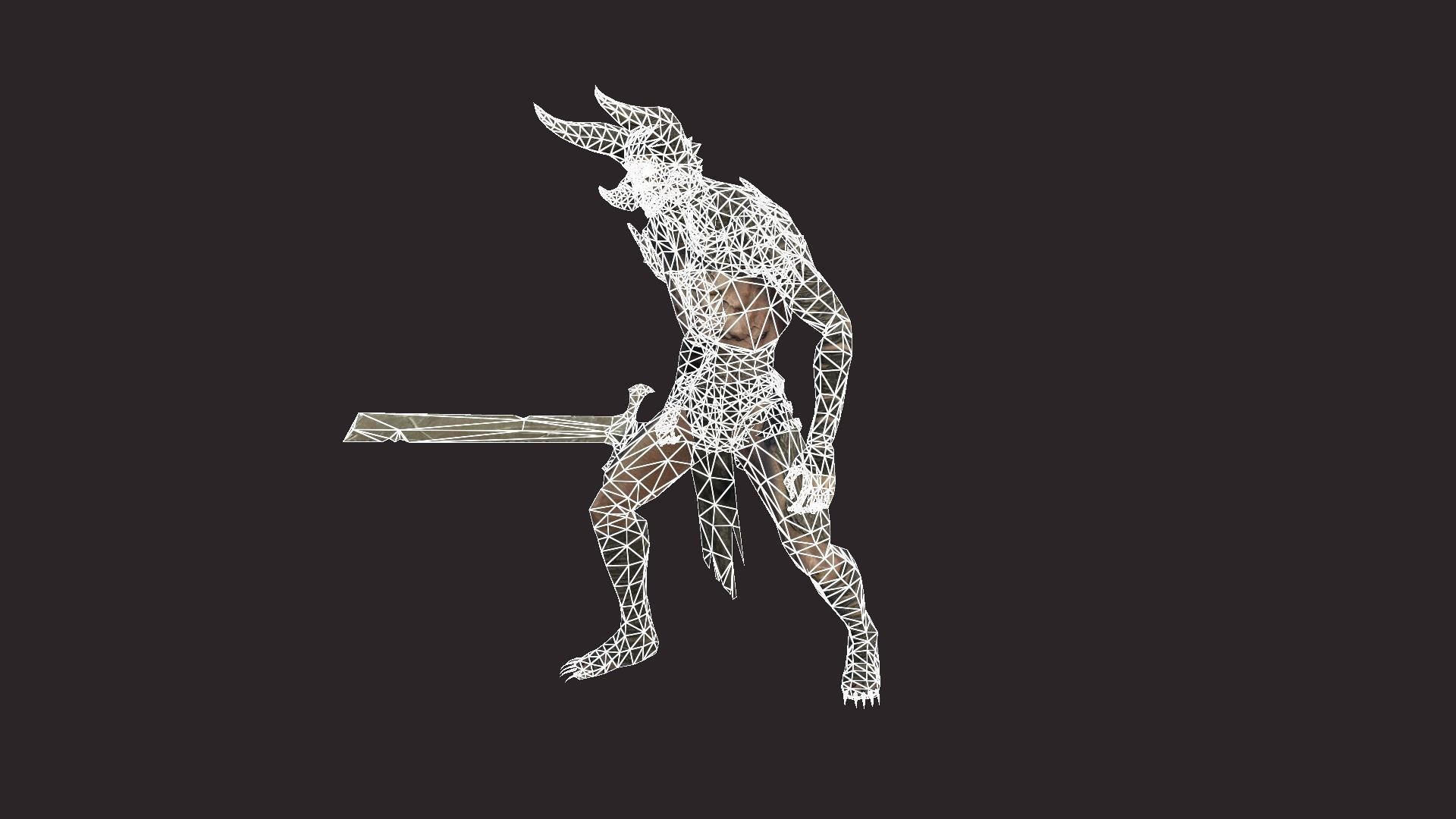 Demon Soldier Low-poly 3D model_11