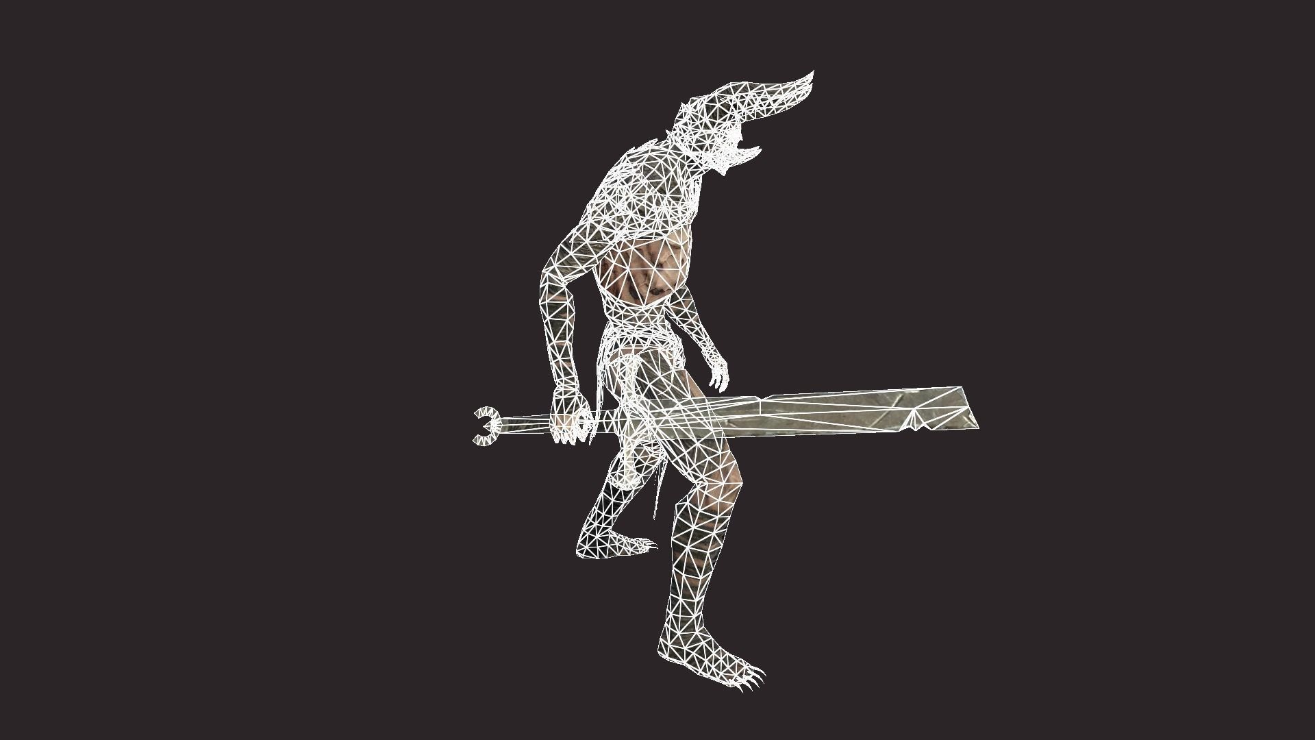 Demon Soldier Low-poly 3D model_17