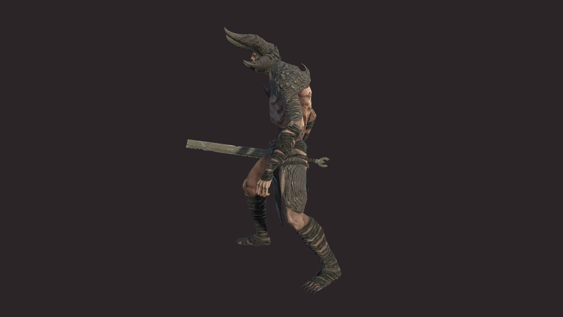 Demon Soldier Low-poly 3D model_3