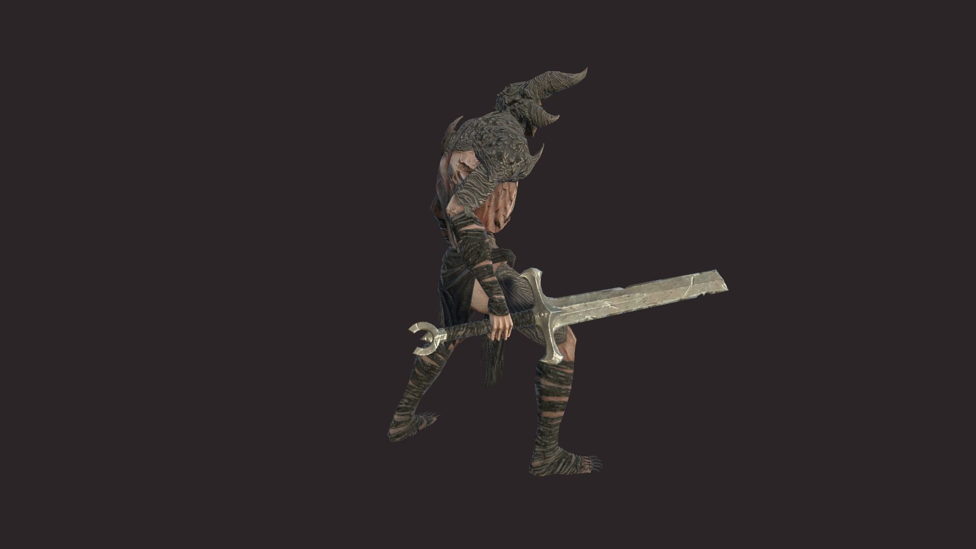 Demon Soldier Low-poly 3D model_7