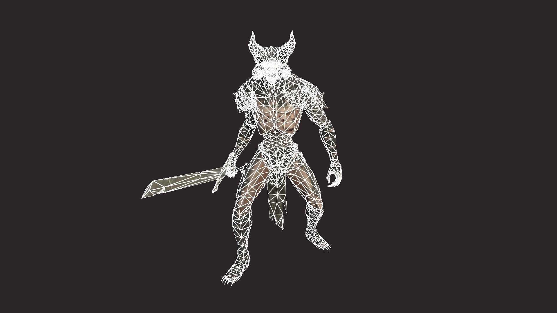 Demon Soldier Low-poly 3D model_10