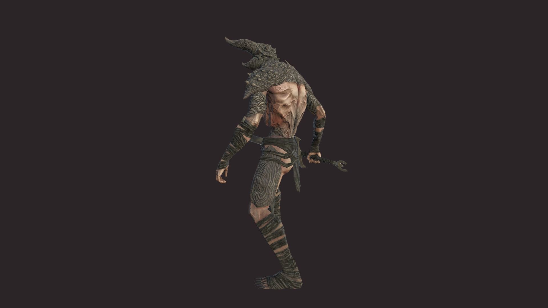 Demon Soldier Low-poly 3D model_4