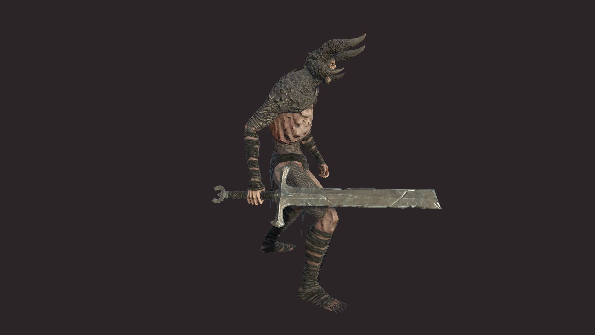 Demon Soldier Low-poly 3D model_8