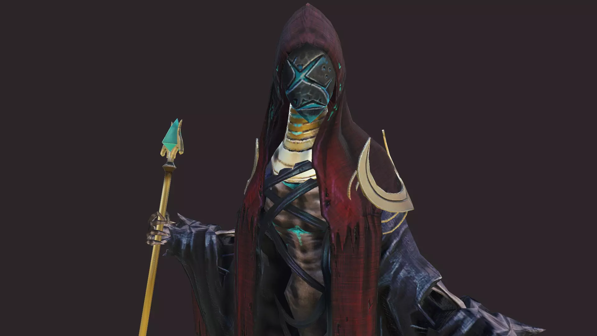 Spectrum wizard Low-poly 3D model