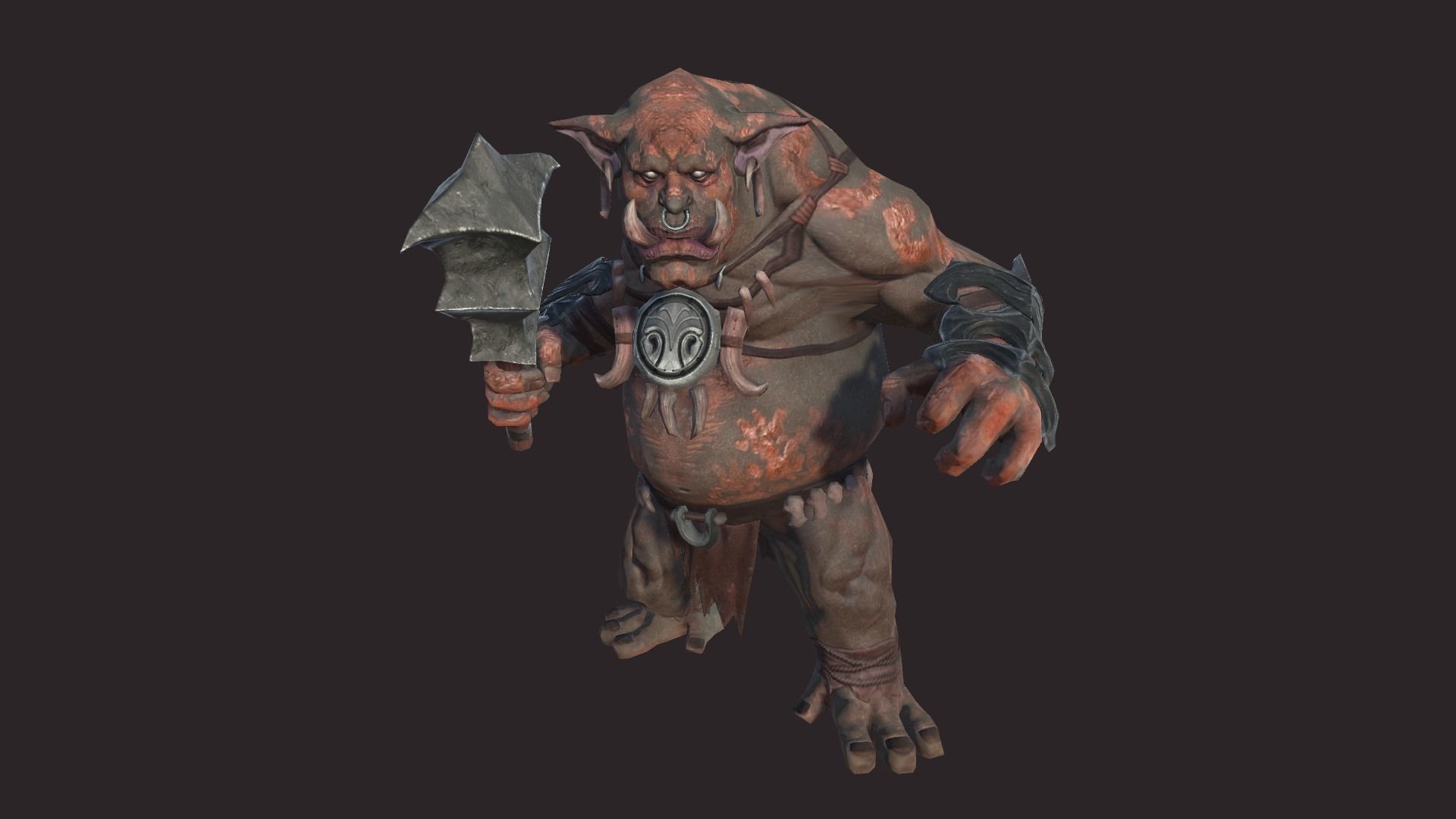 Big Trolls Low-poly 3D model_2