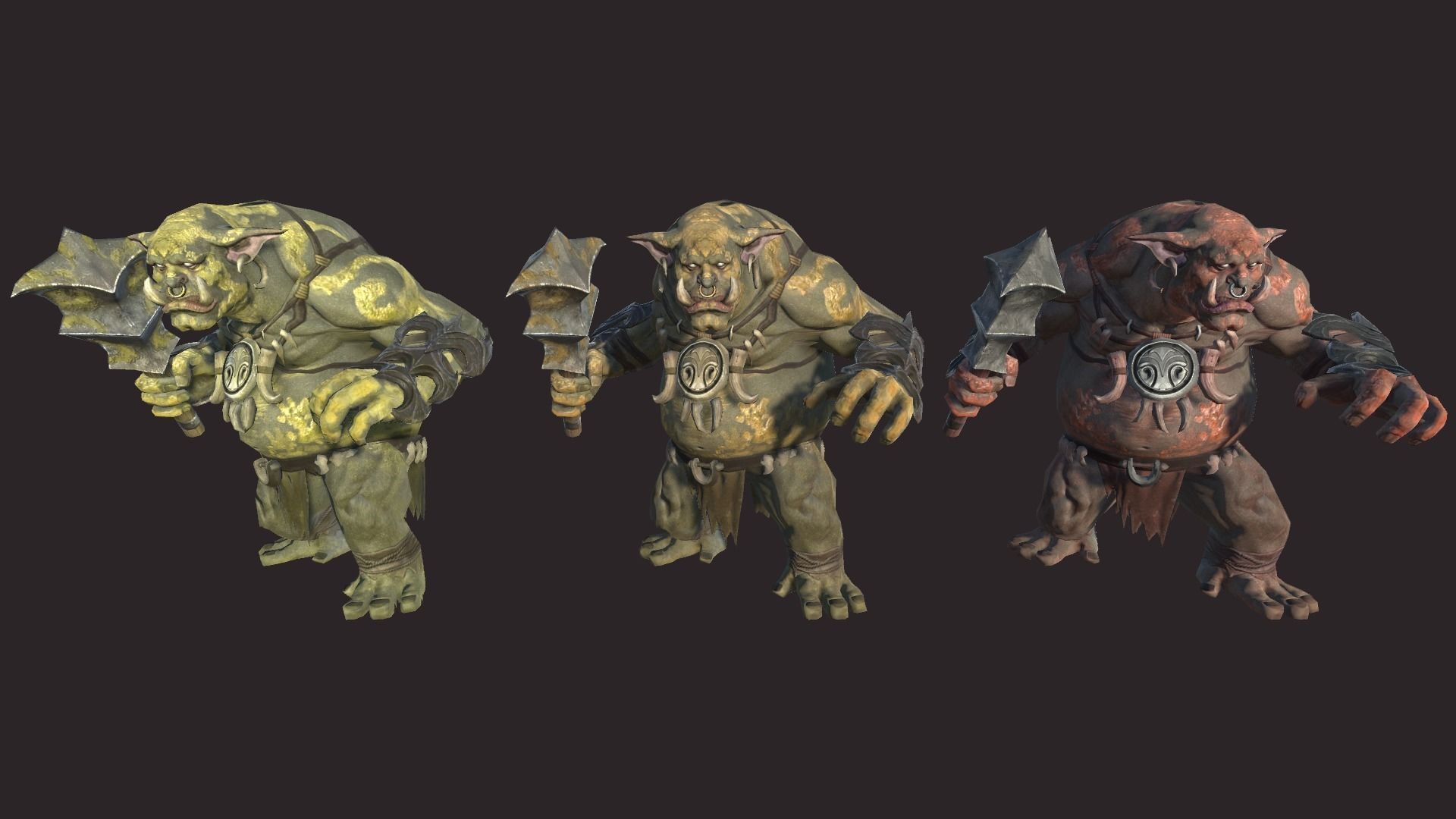 Big Trolls Low-poly 3D model_3