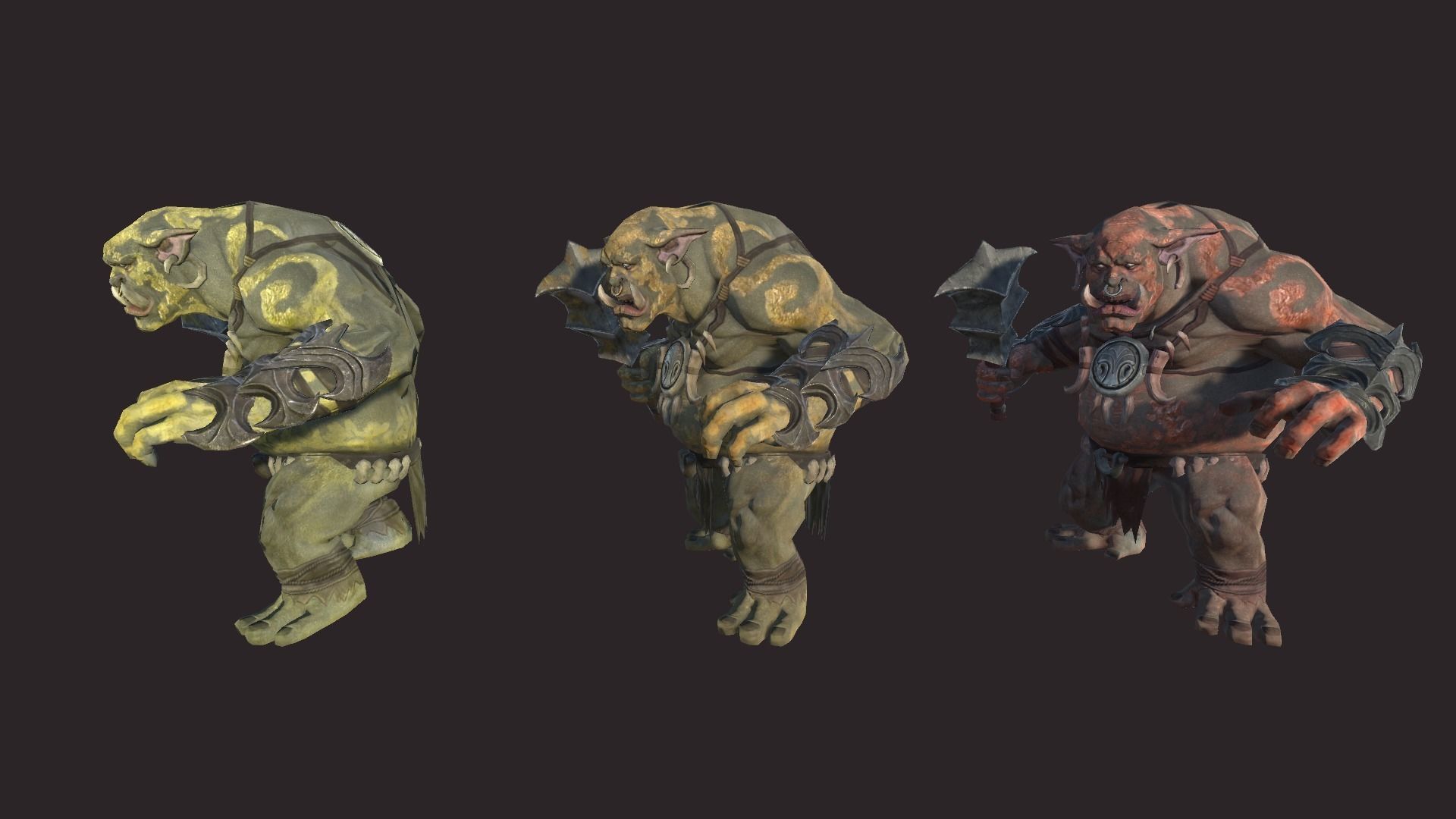 Big Trolls Low-poly 3D model_4