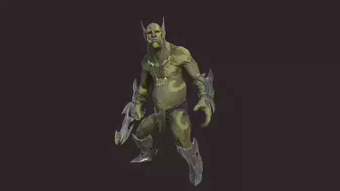 Trolls animated character Low-poly 3D model