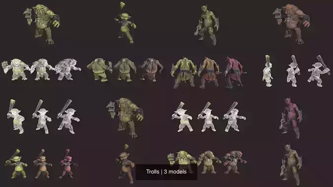 Trolls ogre 3D Model Collection