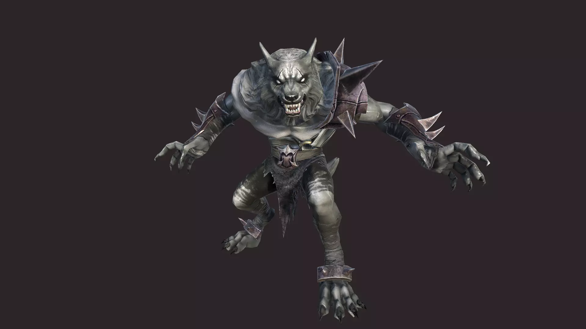 Werewolfs Battle Low-poly 3D model_0