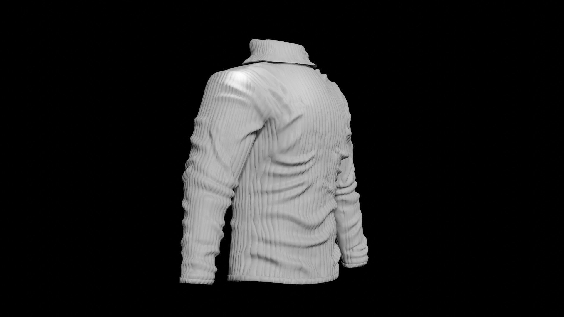 Turtleneck Sweater Low-poly 3D model_4
