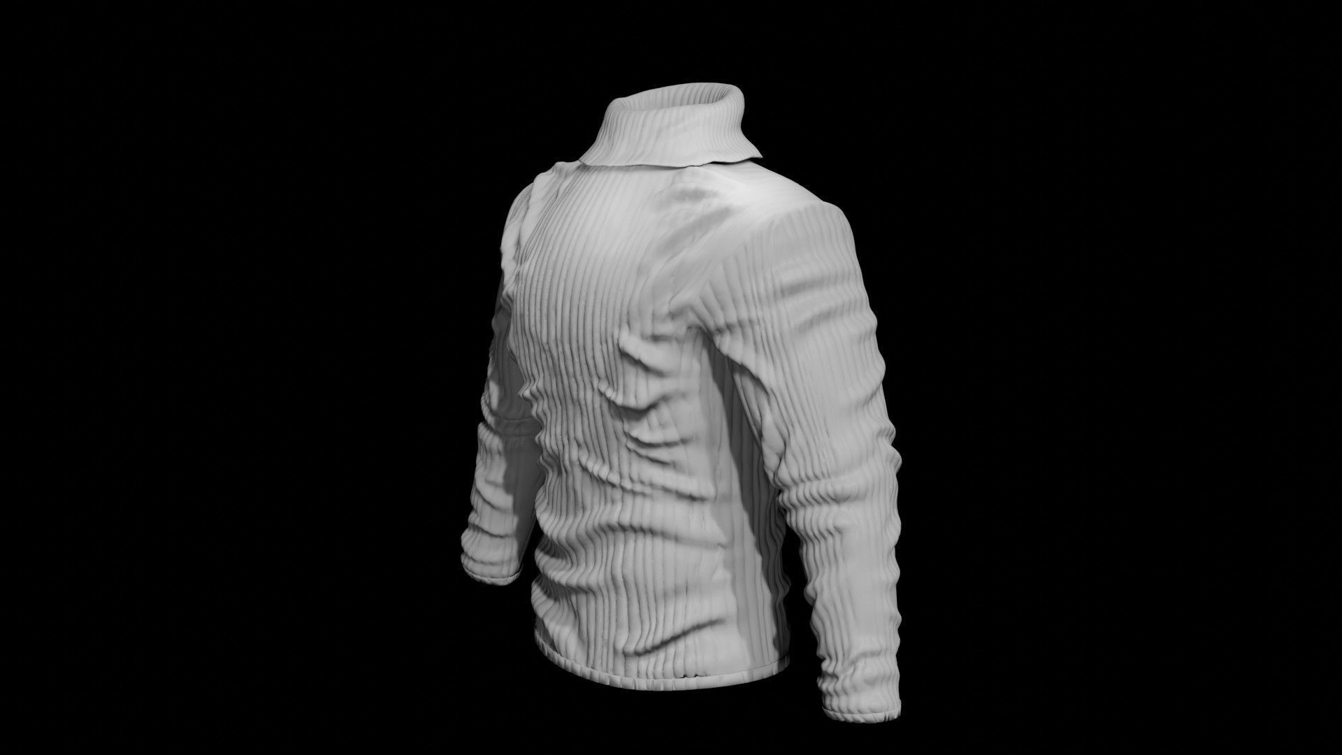 Turtleneck Sweater Low-poly 3D model_2
