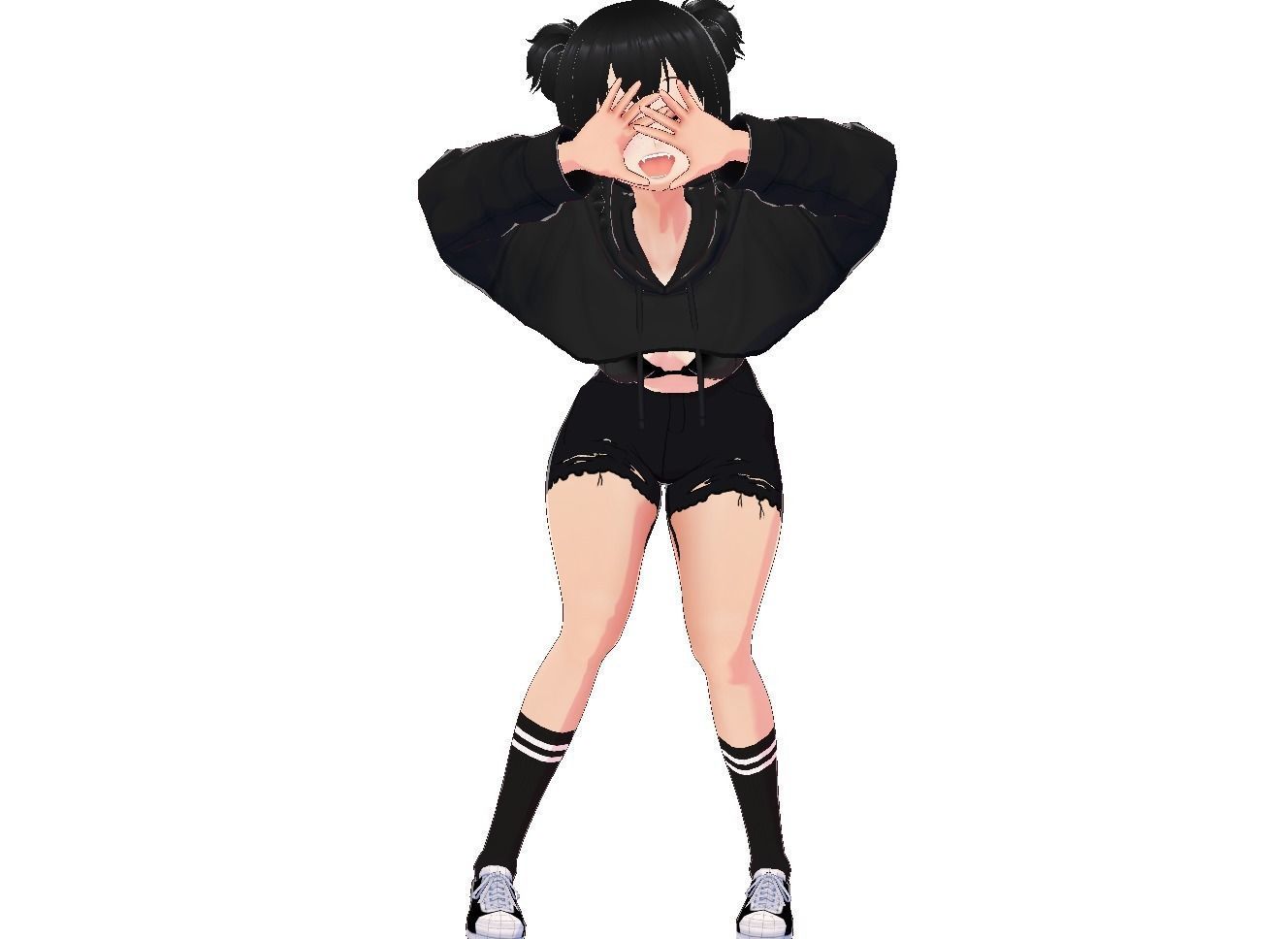 Lil Amy Vtuber Model Low-poly 3D model_1