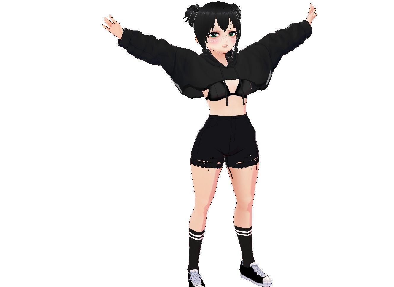 Lil Amy Vtuber Model Low-poly 3D model_2