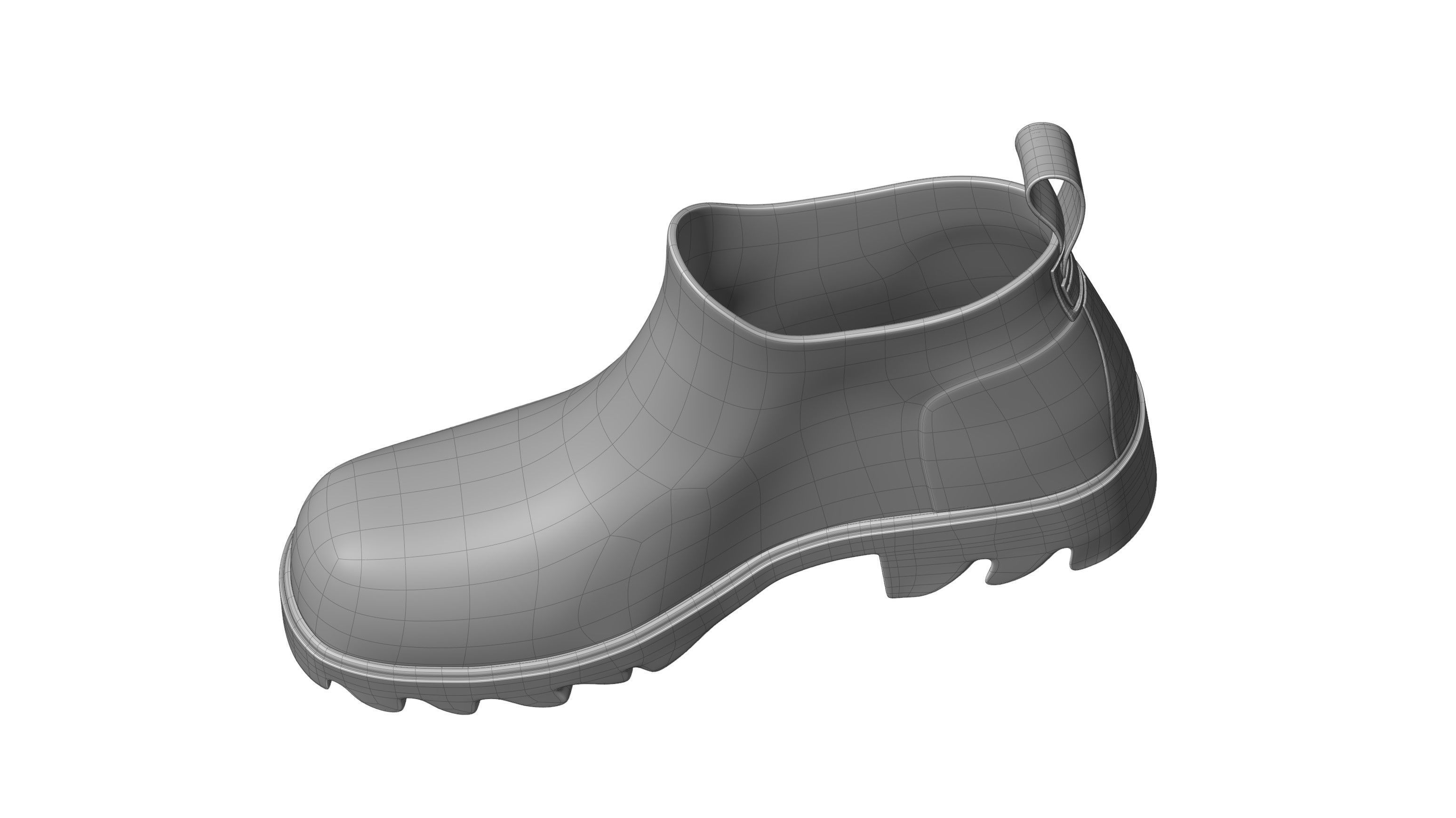 Bottega Veneta Stride Rubber Ankle Boots 3D model_16