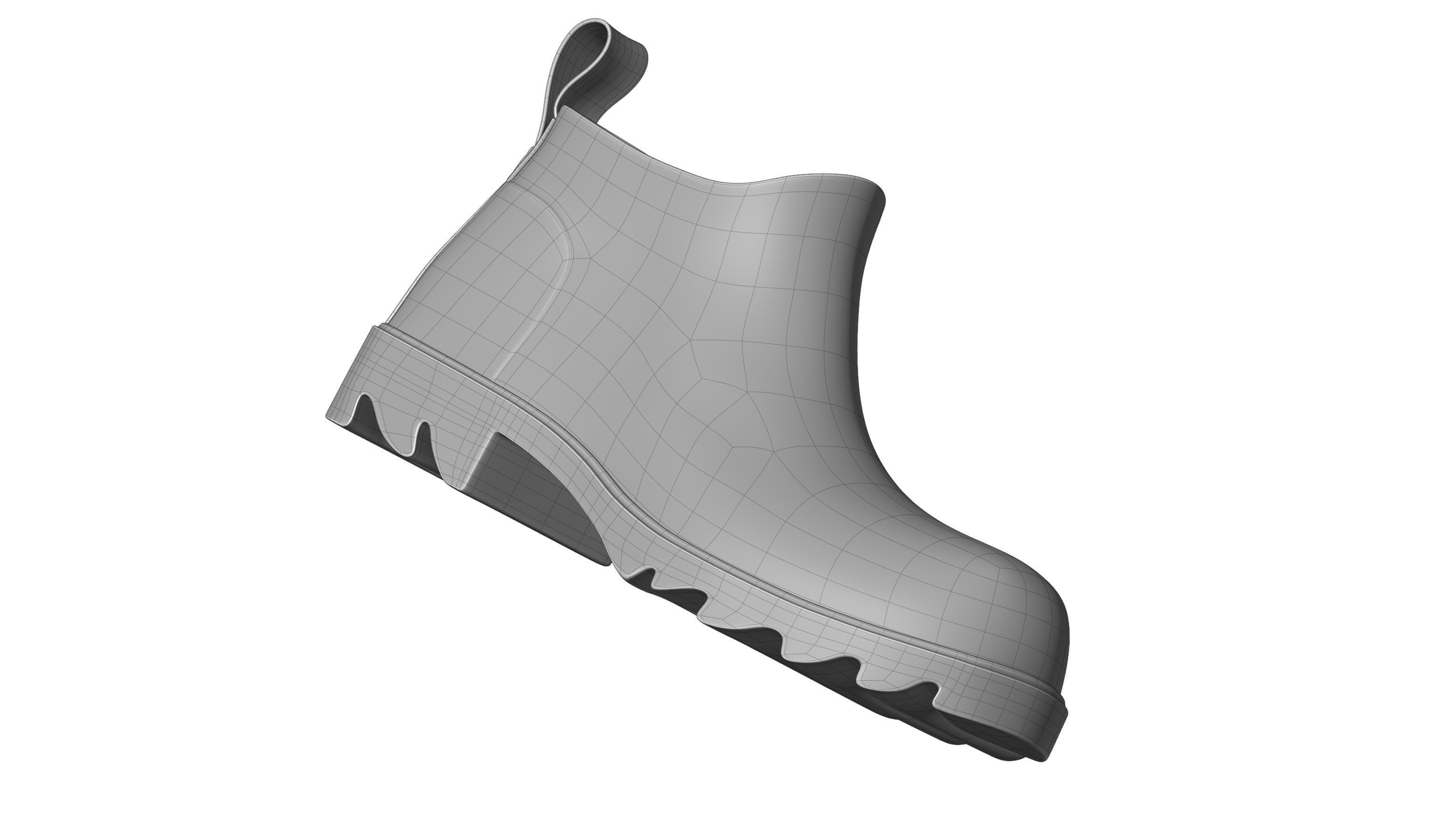 Bottega Veneta Stride Rubber Ankle Boots 3D model_19