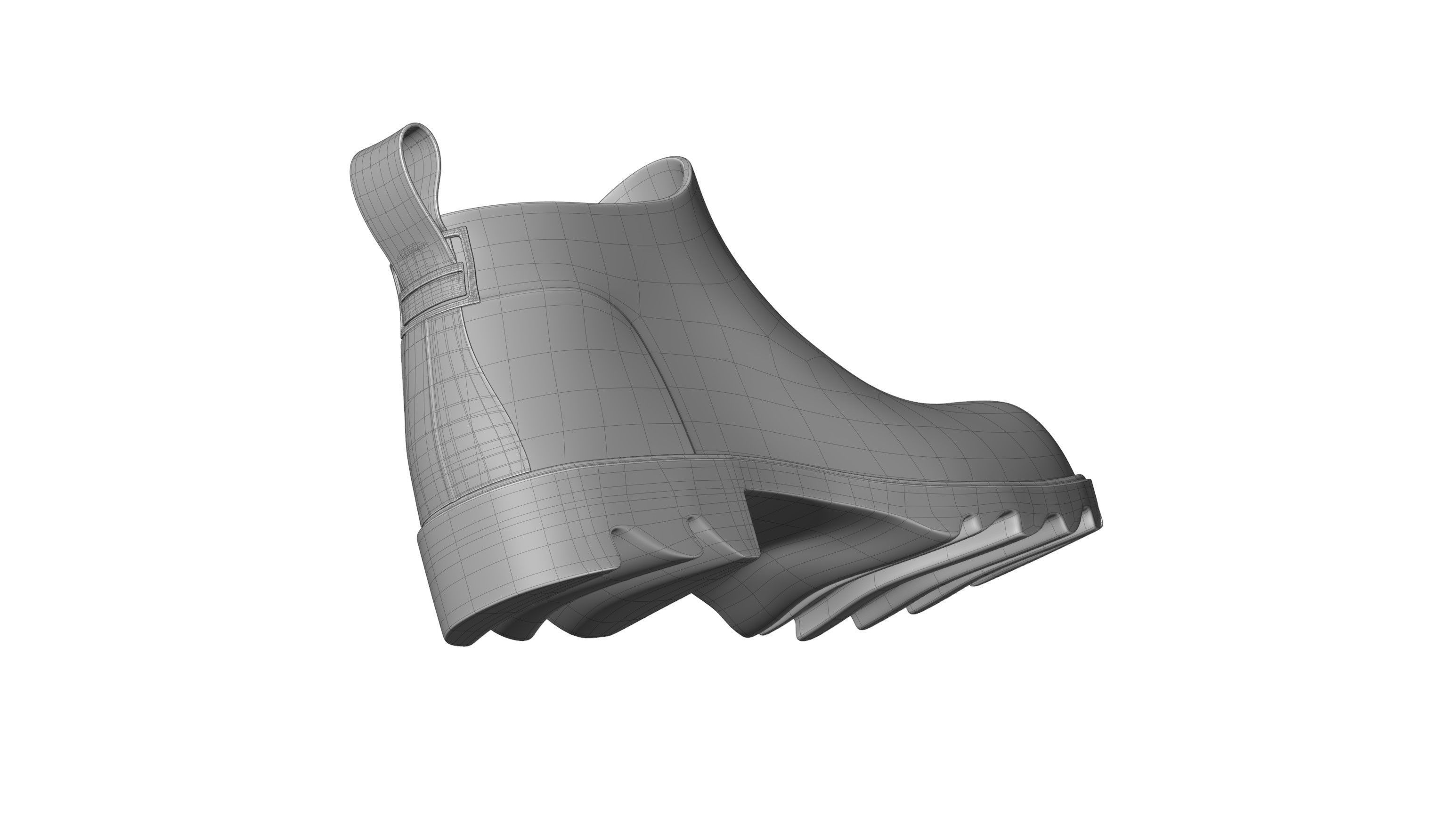 Bottega Veneta Stride Rubber Ankle Boots 3D model_13