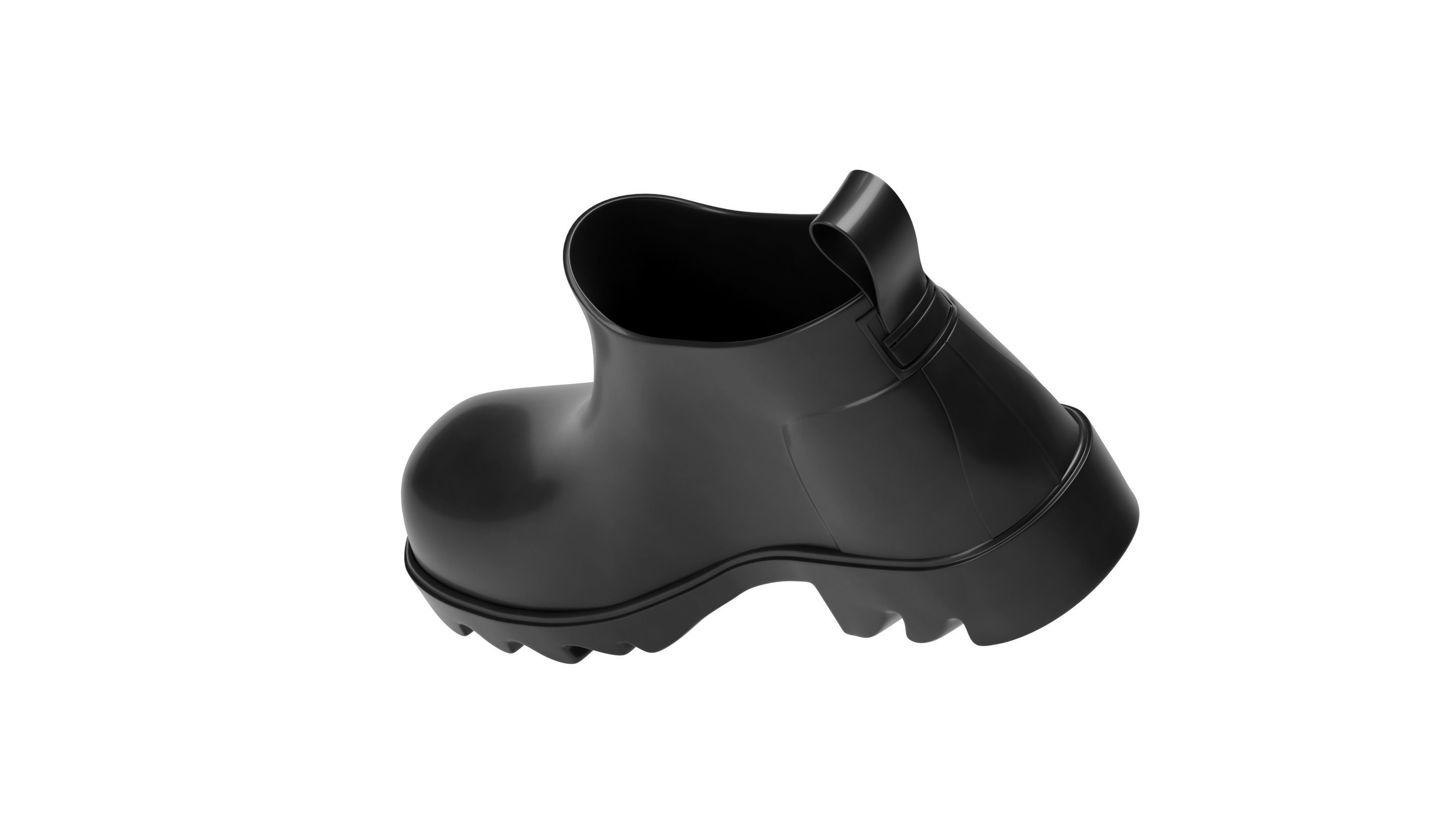 Bottega Veneta Stride Rubber Ankle Boots 3D model_7