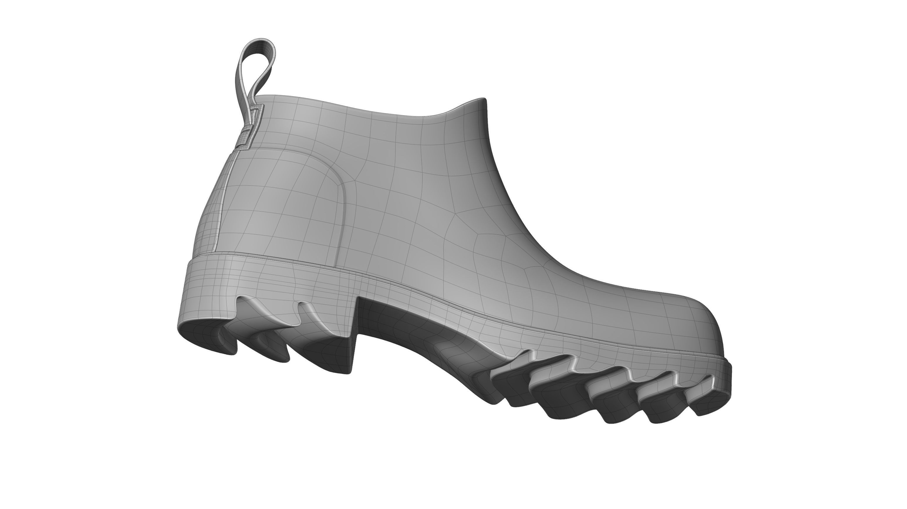 Bottega Veneta Stride Rubber Ankle Boots 3D model_12