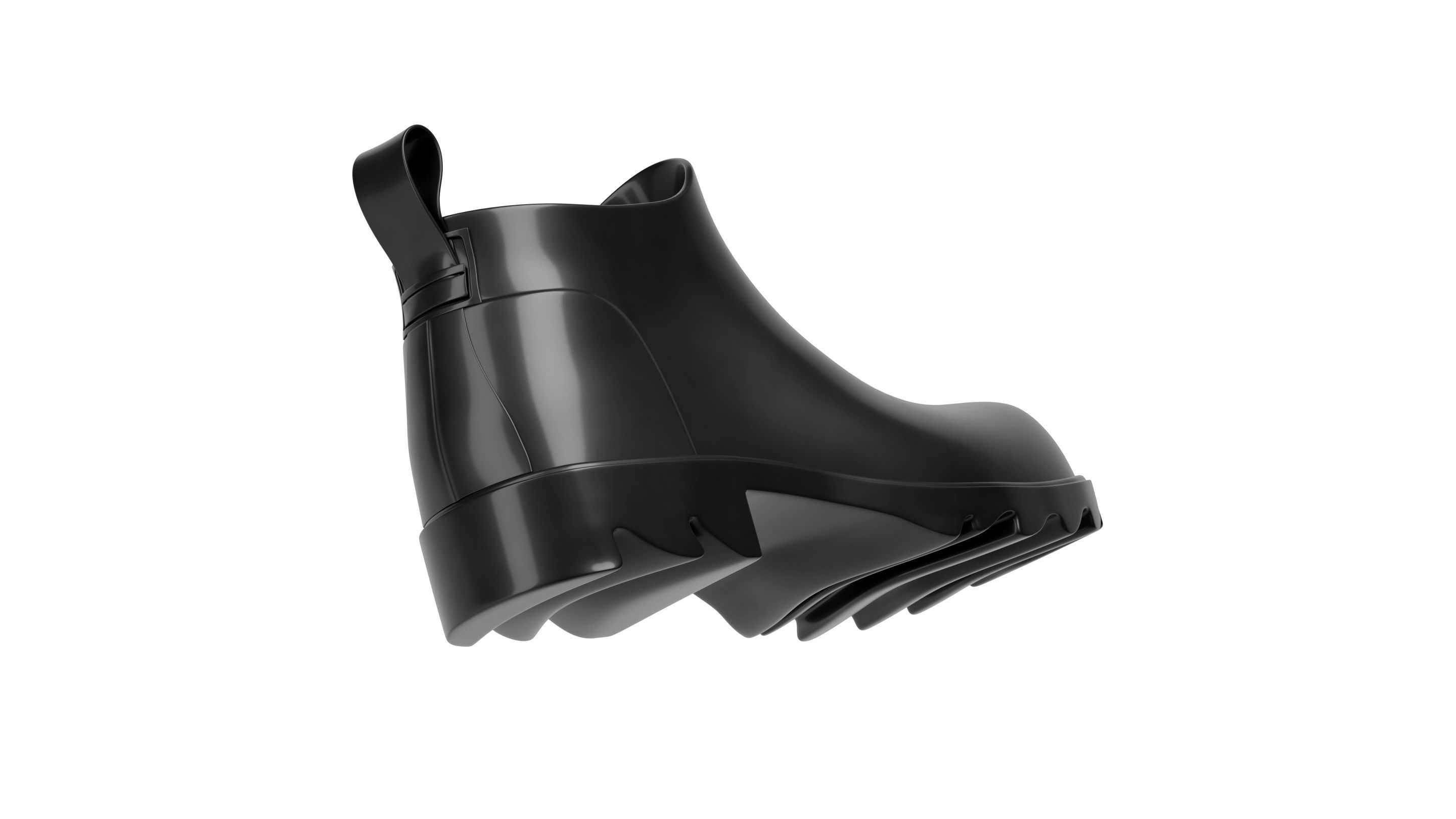 Bottega Veneta Stride Rubber Ankle Boots 3D model_5