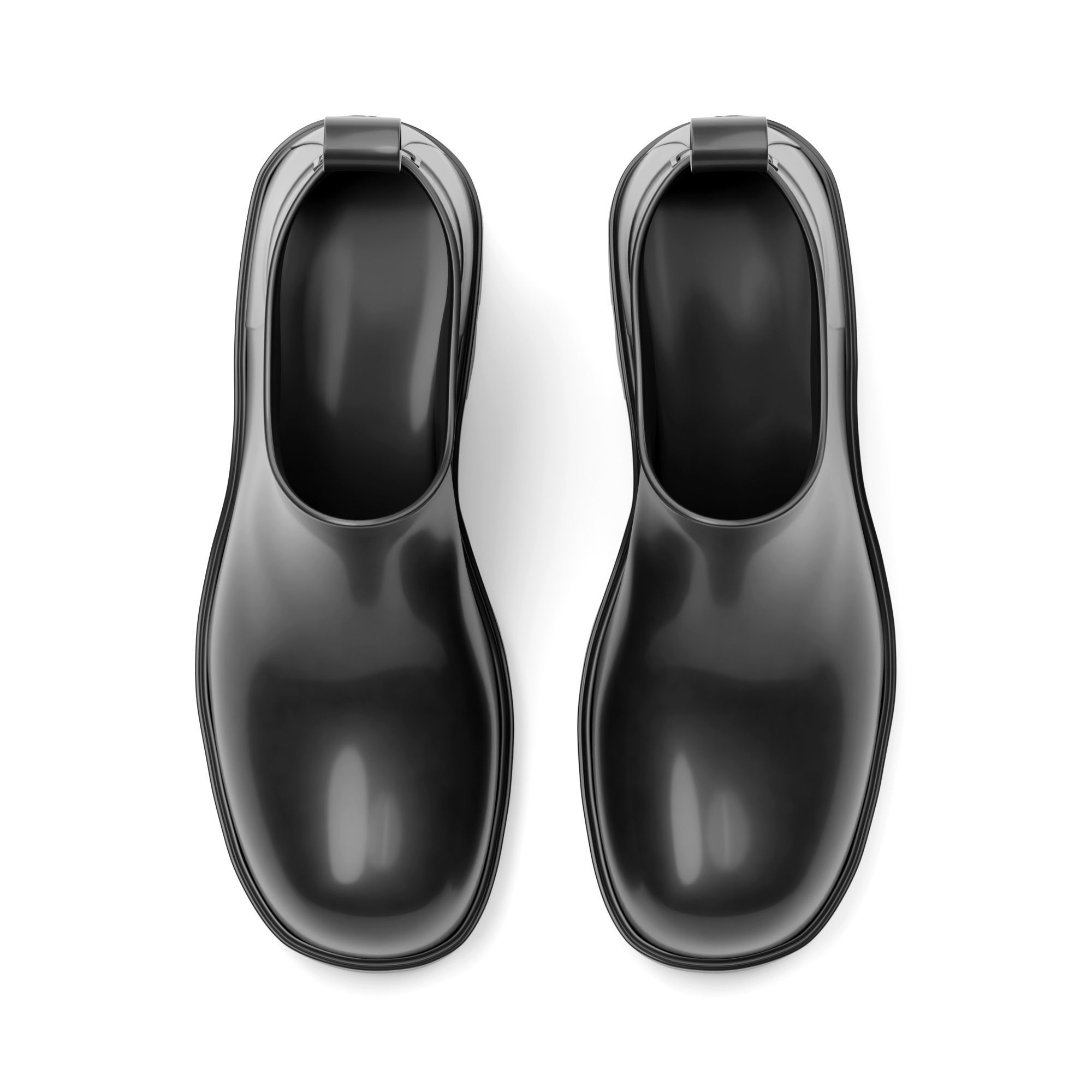 Bottega Veneta Stride Rubber Ankle Boots 3D model_3