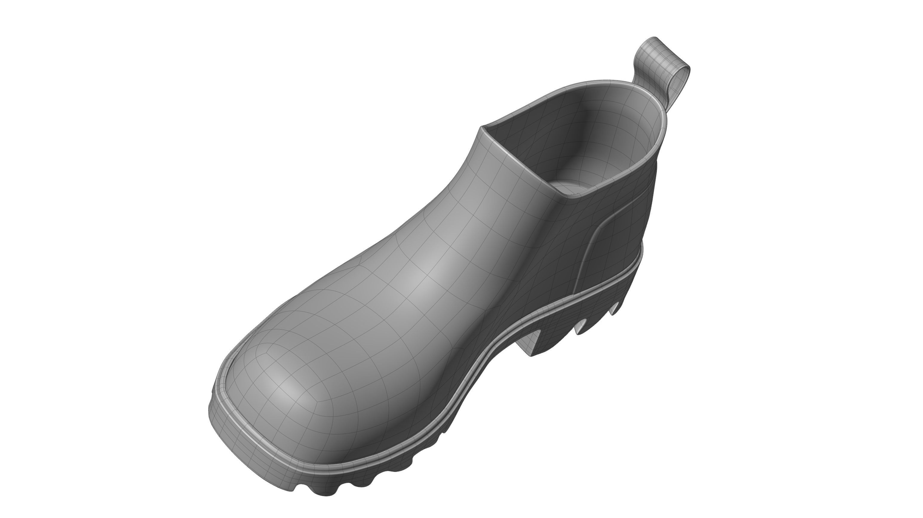 Bottega Veneta Stride Rubber Ankle Boots 3D model_17