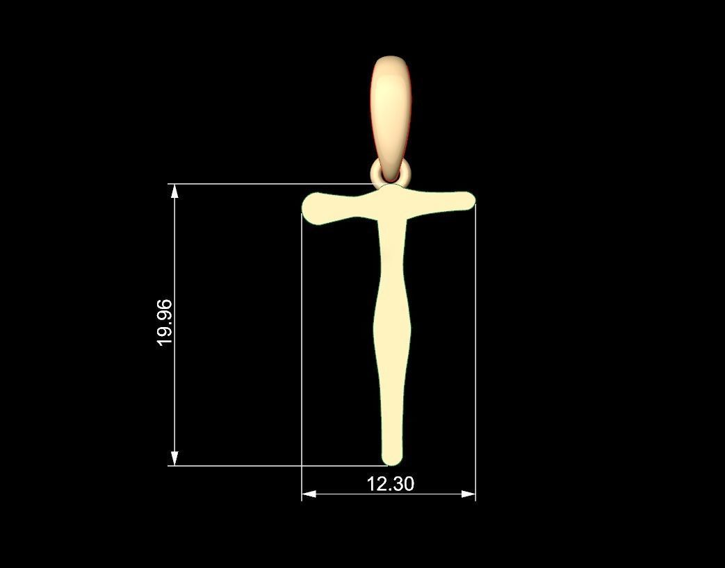 Initial Letters Pendant KanaKaiana T 3D print model_5